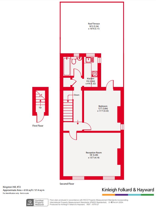 3, 53, Kingston Hill, Surrey floorplan