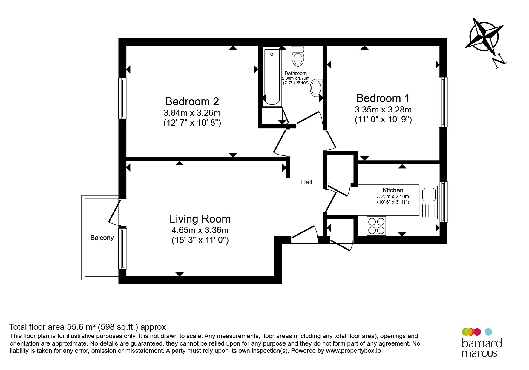Flat 7, Grosslea, 90, Bishopsford Road, Morden floorplan
