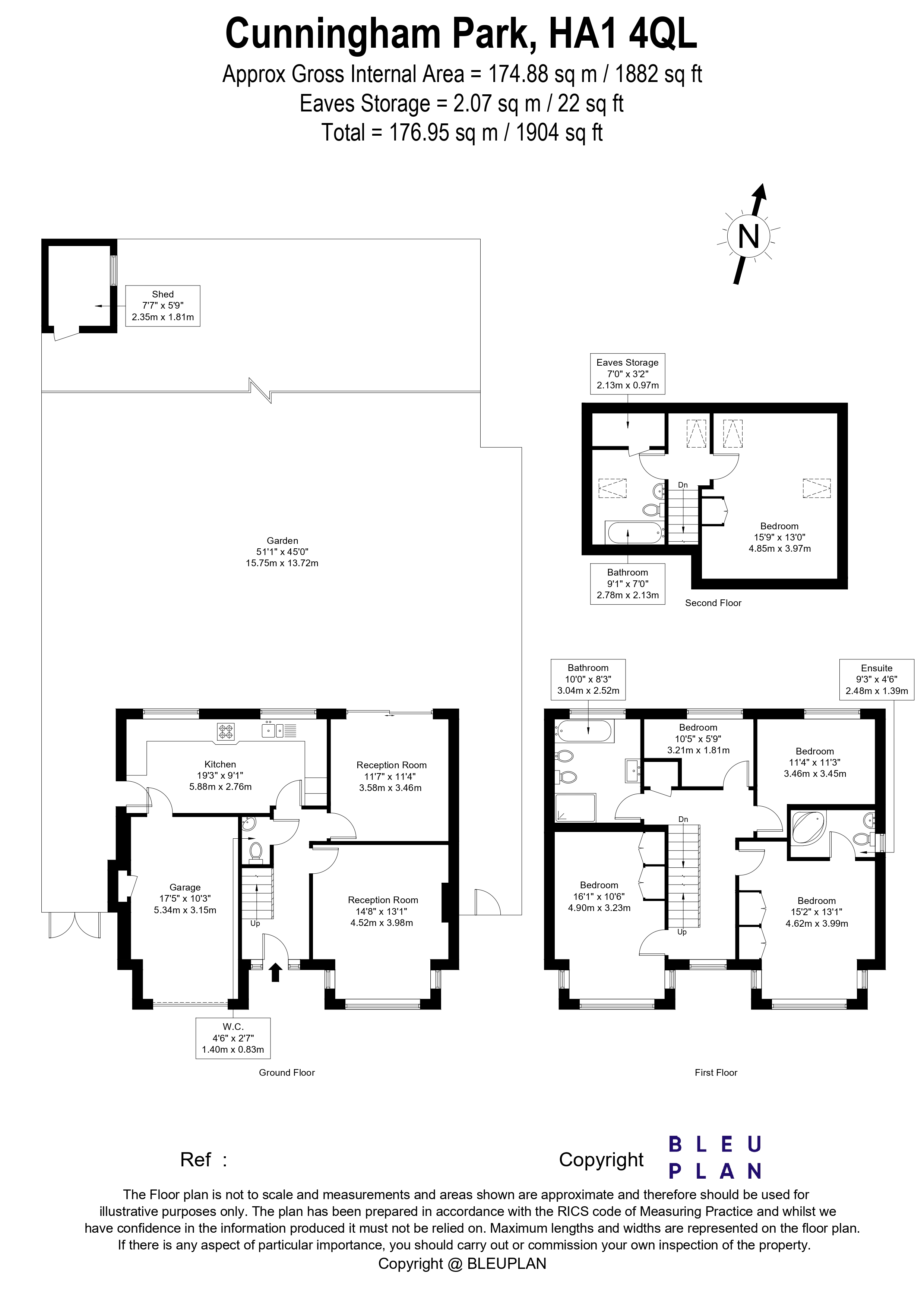 2A Cunningham Park, Harrow floorplan