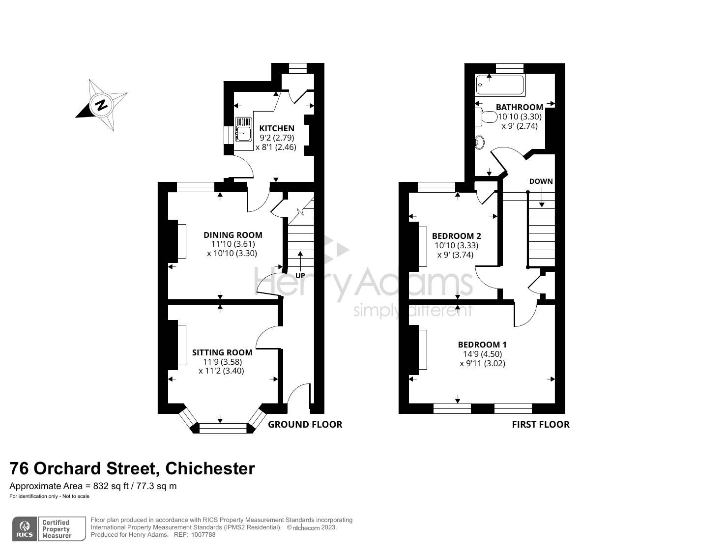 76 Orchard Street, Chichester, West Sussex PO19, 2 bedroom terraced