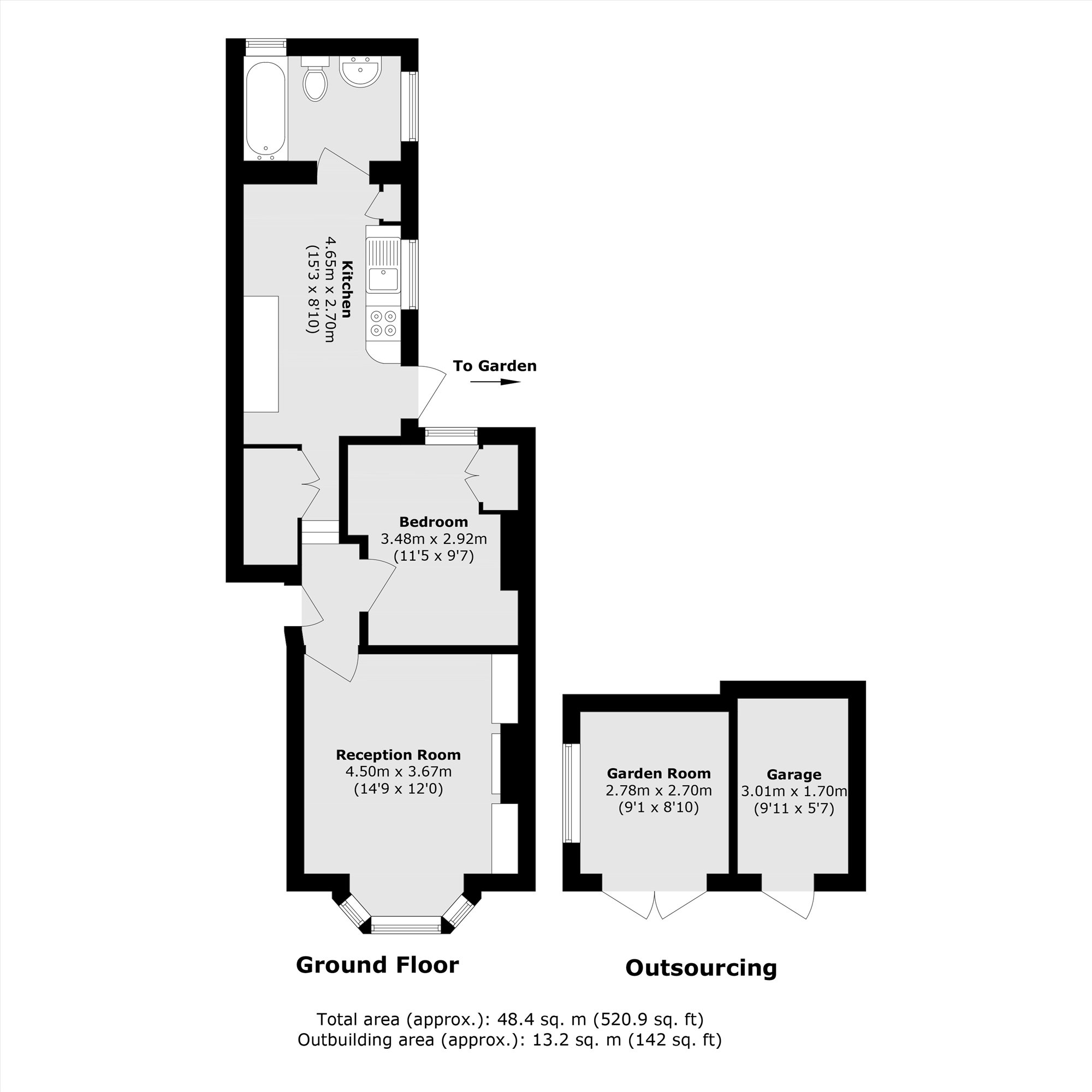 Ground Floor Flat, 188, Haydons Road, London floorplan