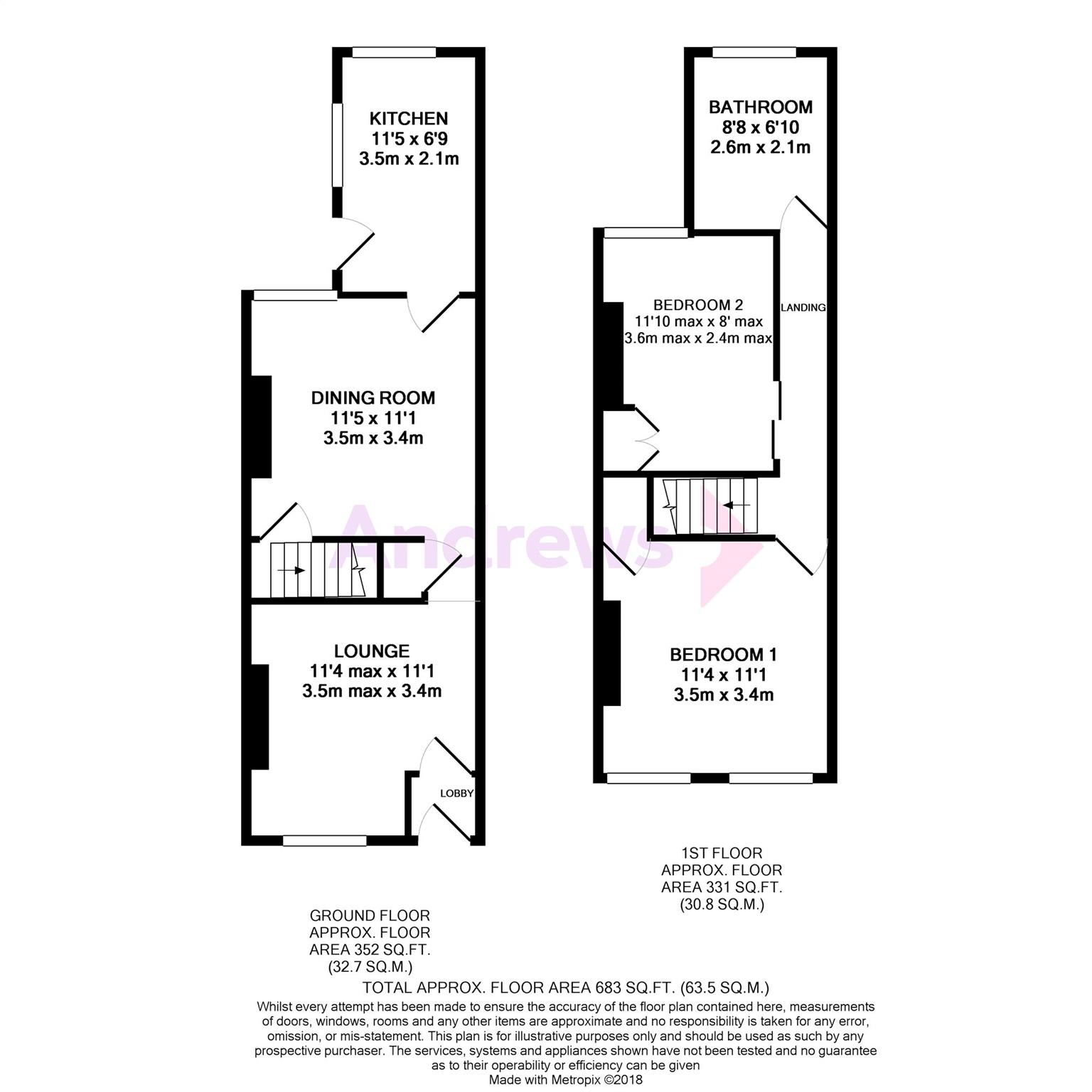 2 Bedrooms Terraced house for sale in Cossham Street, Mangotsfield, Bristol BS16