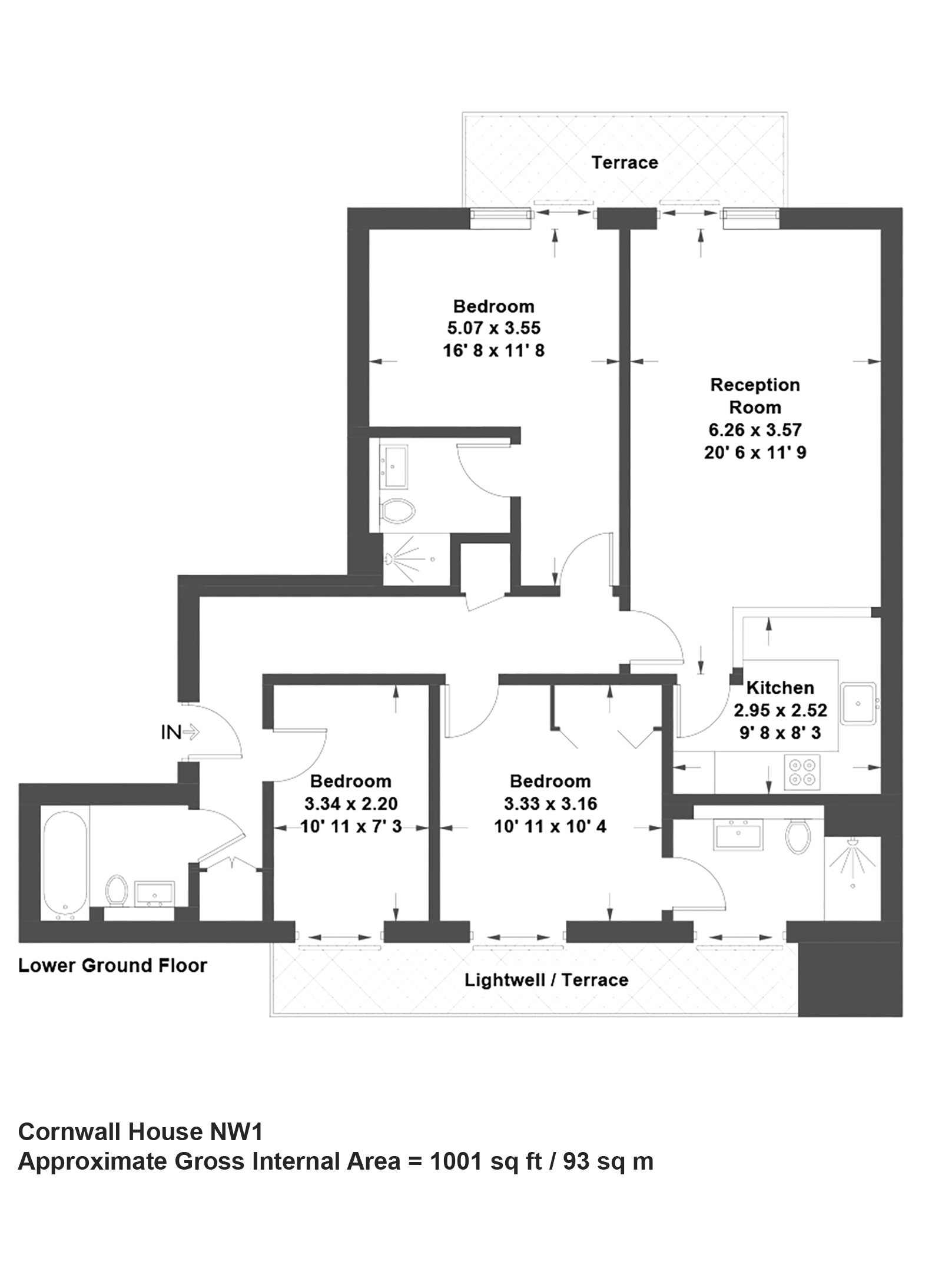 Cornwall House, Allsop Place, Marylebone, Baker Street floorplan