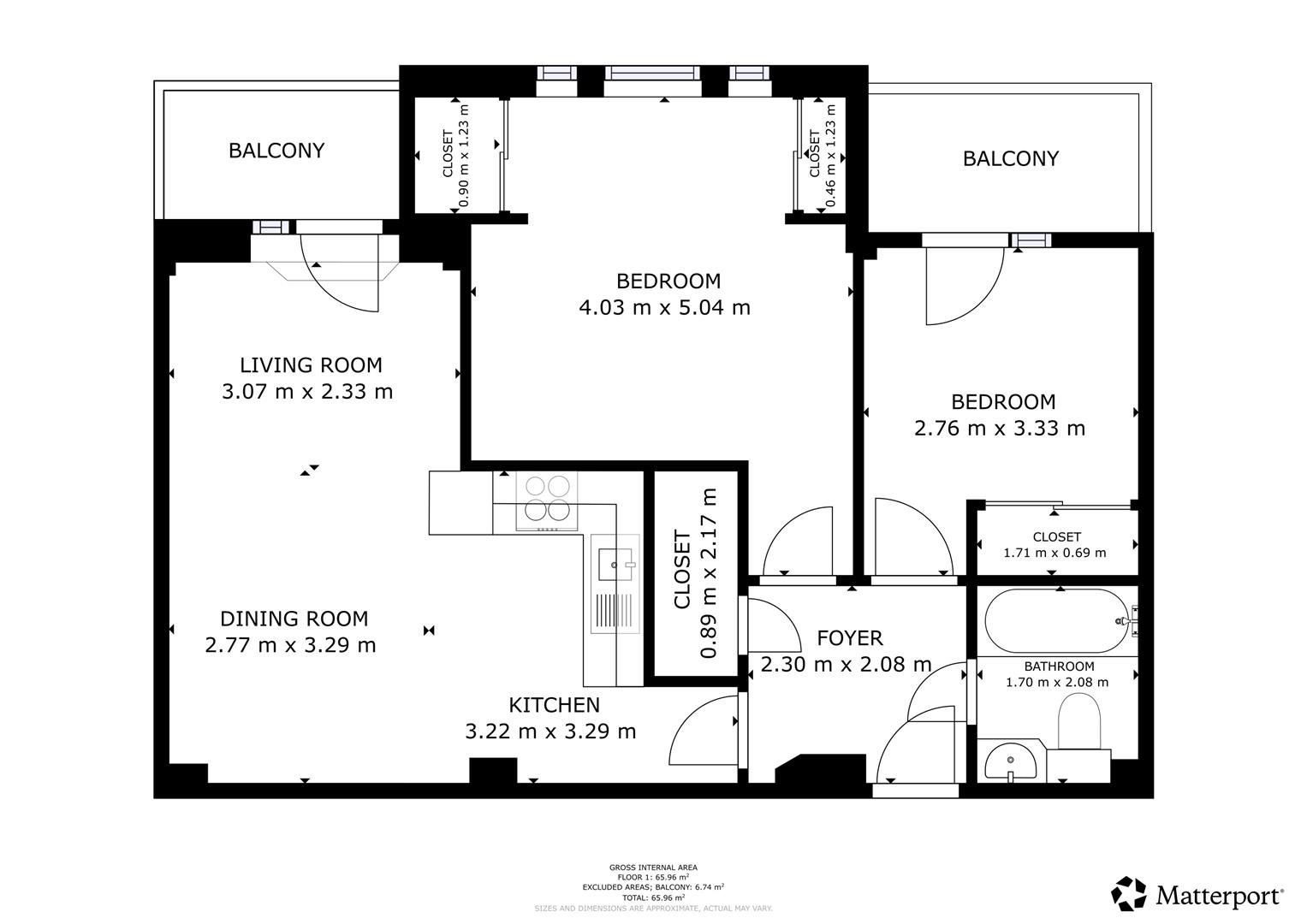 Apartment 707, The Birchin, 1 Joiner Street, Manchester floorplan