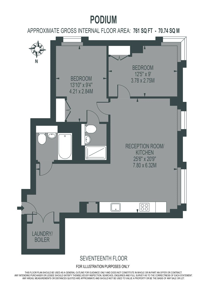 Podium (2 Bed), 101, Talbot Road, Manchester floorplan