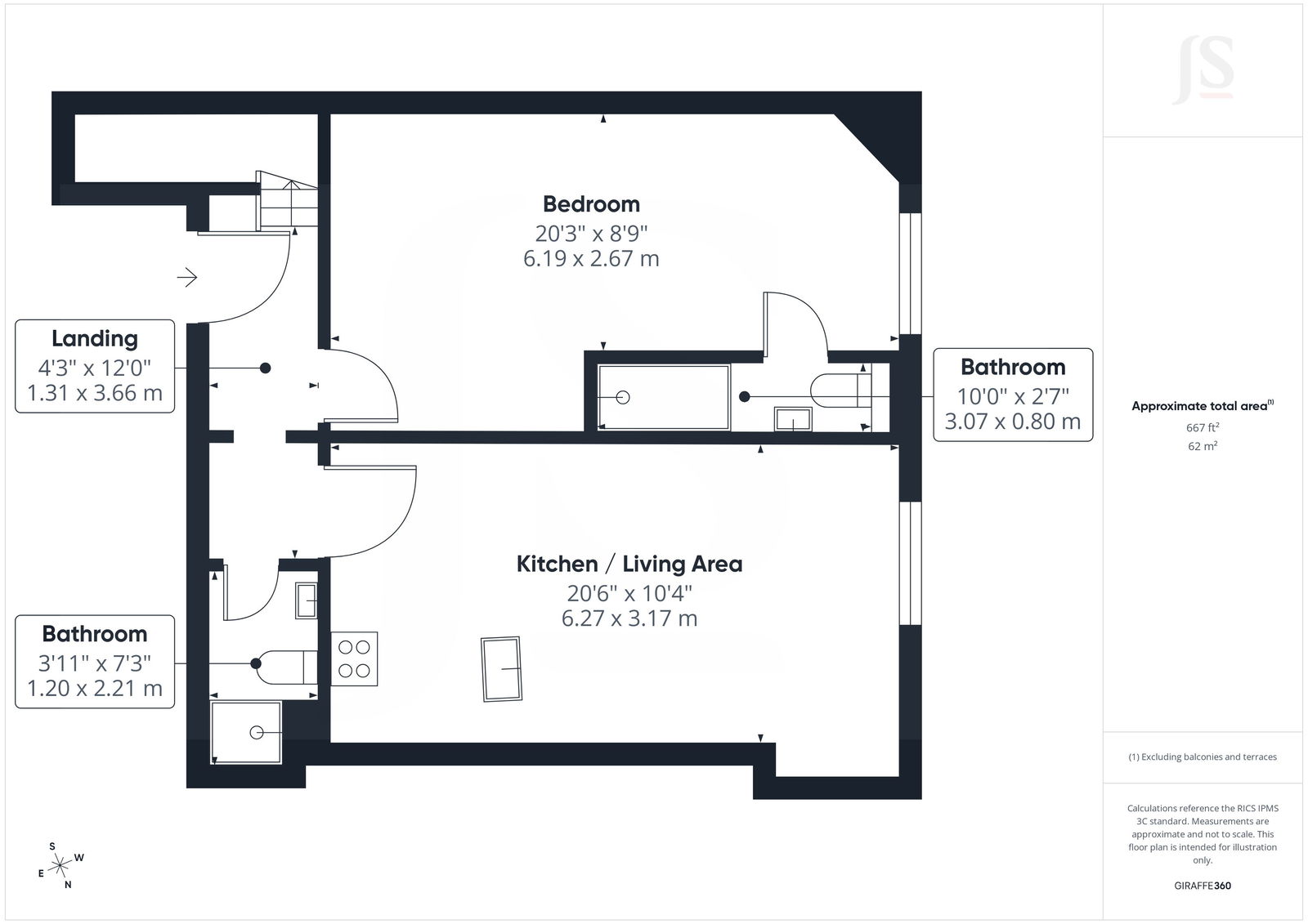 37,Flat 9, Brunswick Square, Hove floorplan