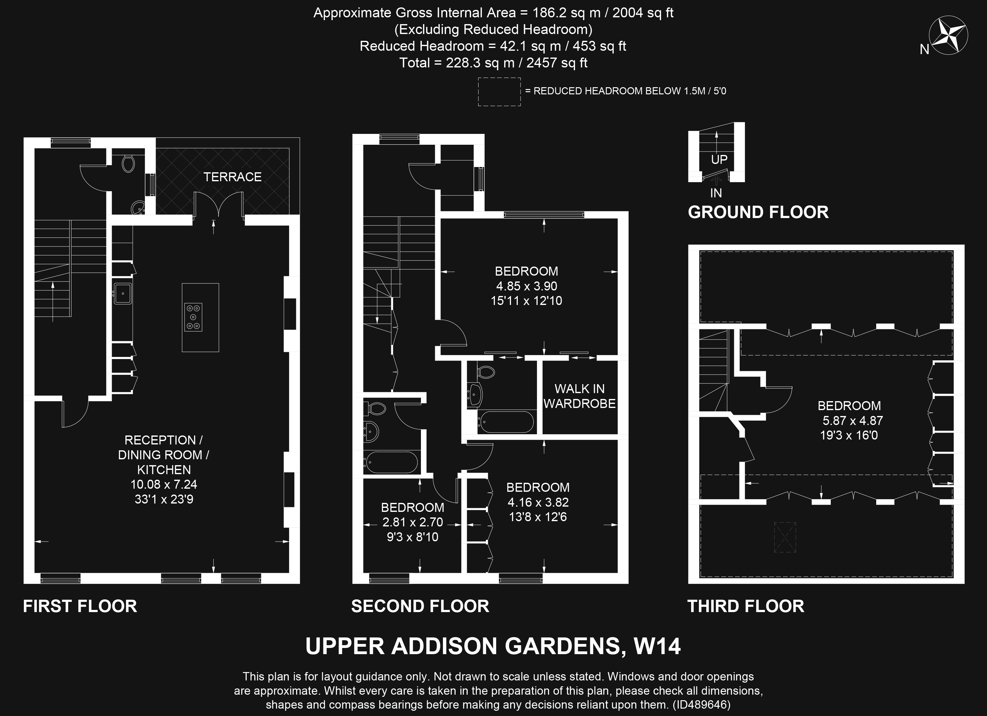 Upper Addison Gardens, London W14, 3 bedroom to rent