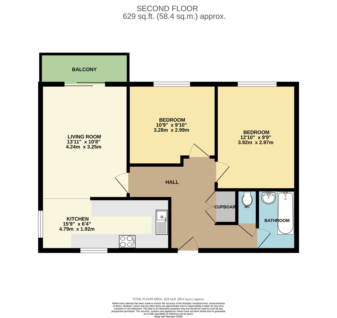 Beaulieu Court, De la Warr Road, Bexhill-on-Sea floorplan