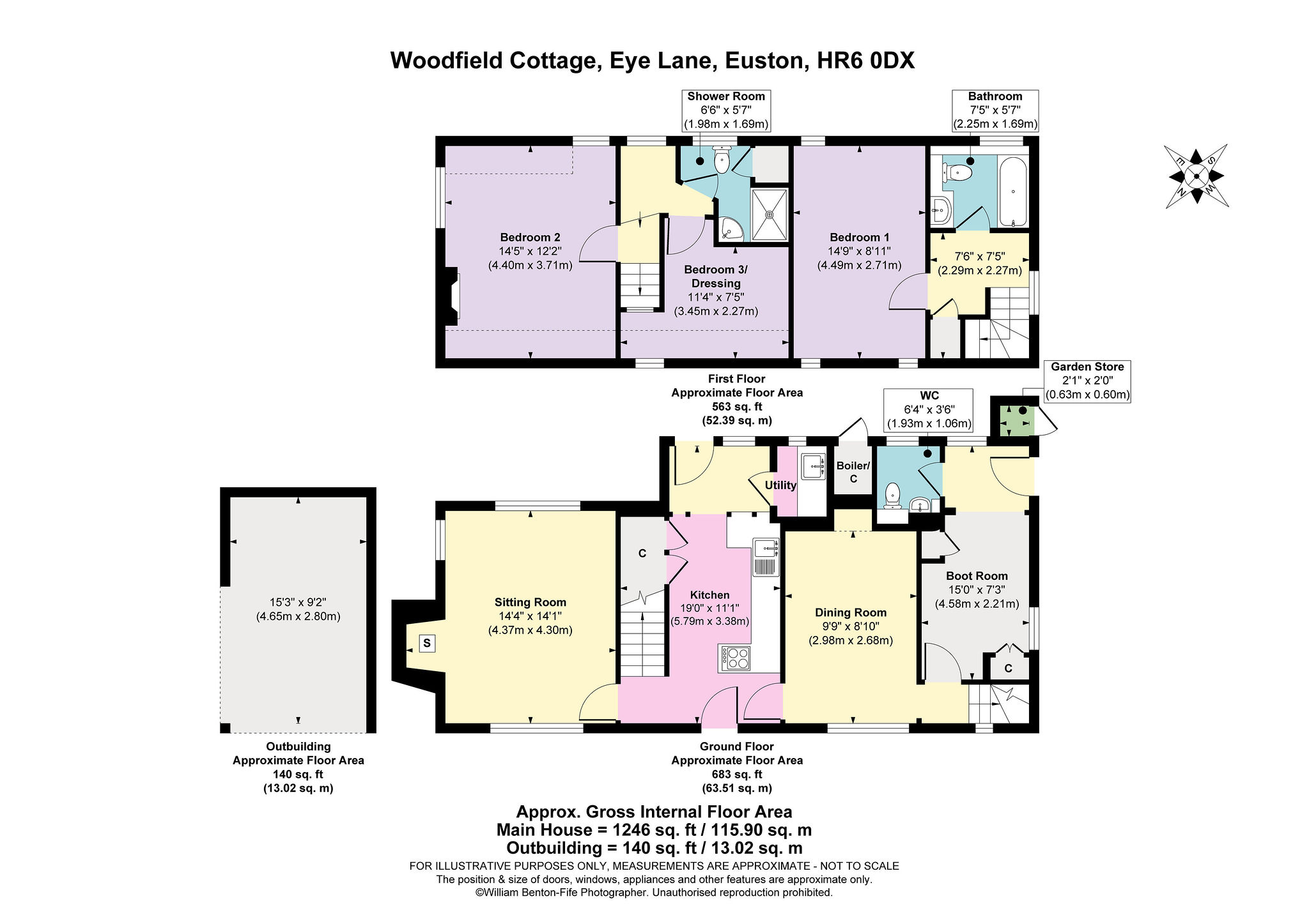 Woodfield Cottage,, Eye Lane, Leominster floorplan
