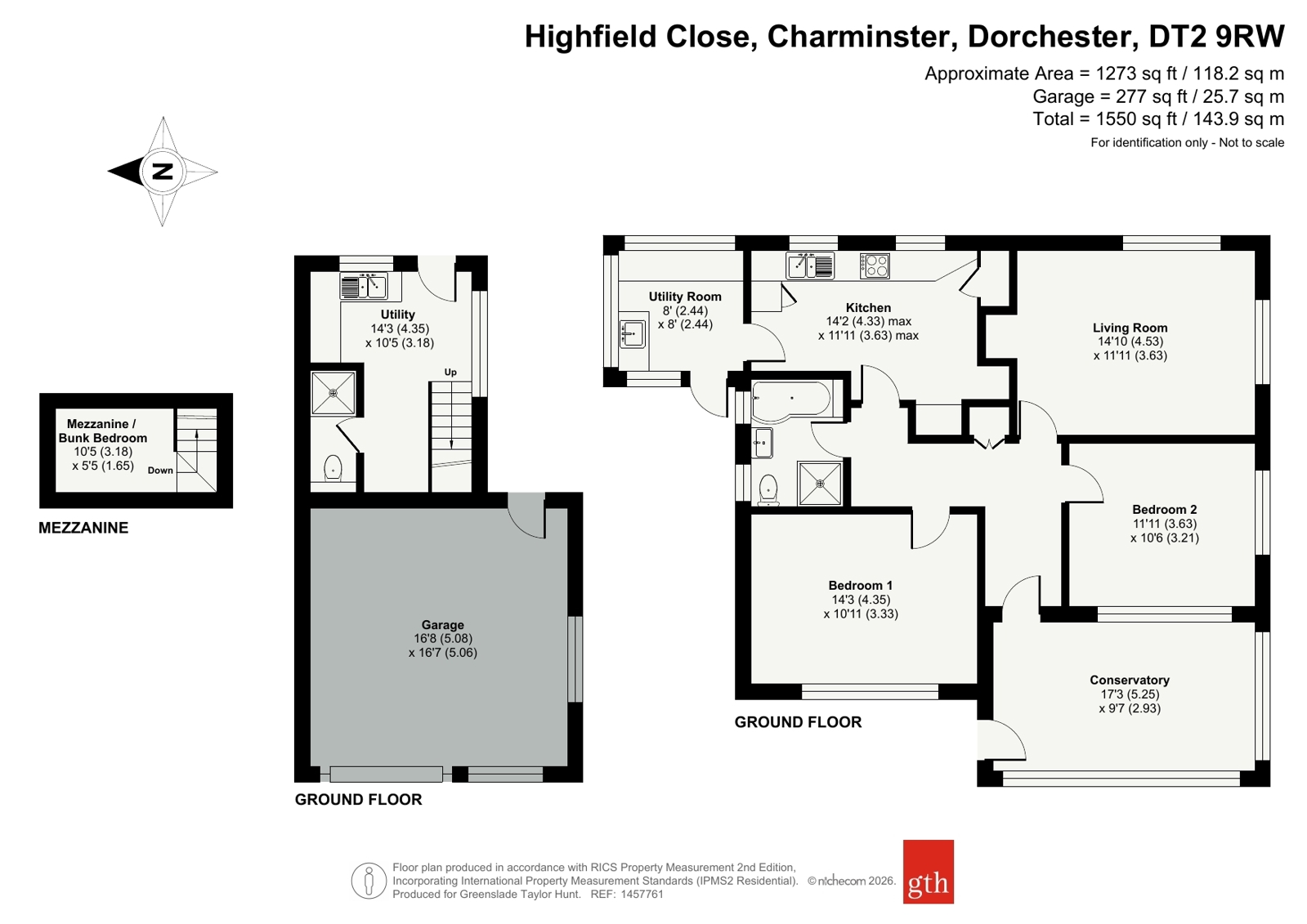 5, Highfield Close, Dorchester floorplan