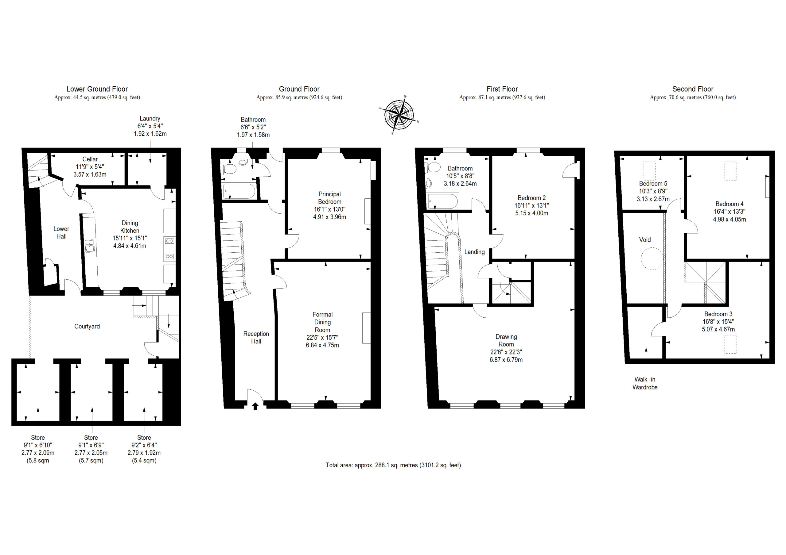 32, Danube Street, Edinburgh floorplan