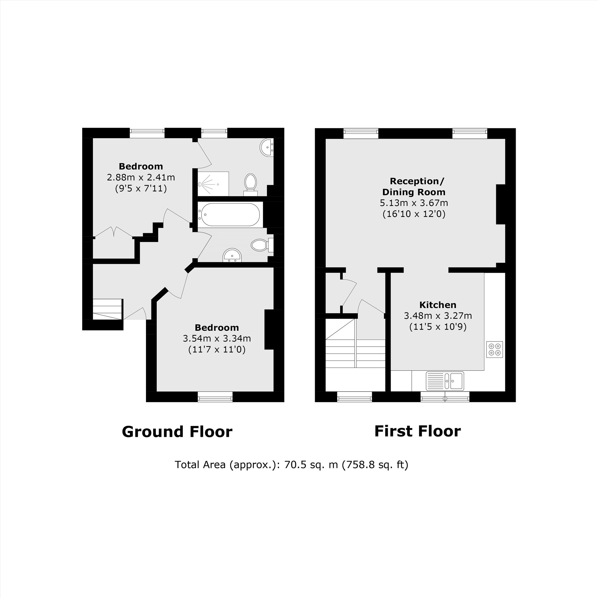 6B, Cairns Road, London floorplan