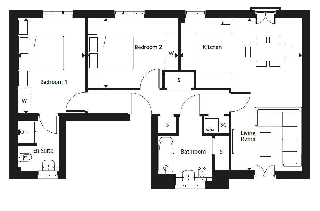 2 Bedrooms Flat for sale in De Burgh Gardens, Tadworth KT20