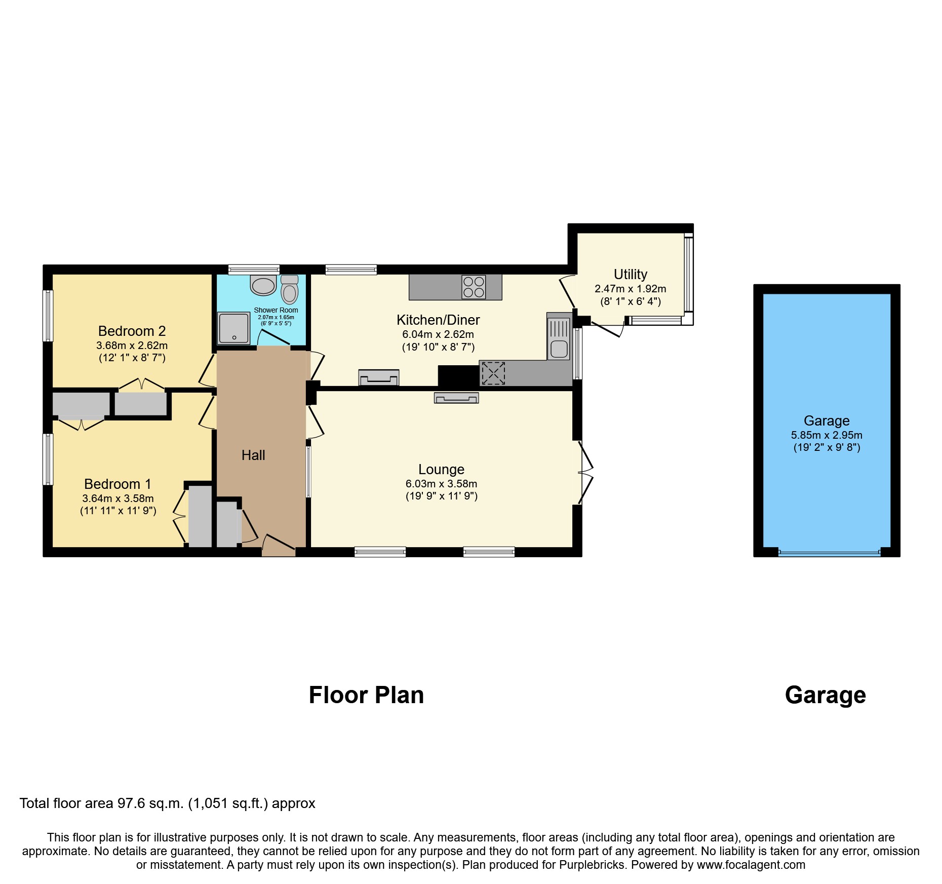 Newbold Road, Desford, Leicester LE9, 2 bedroom detached bungalow for