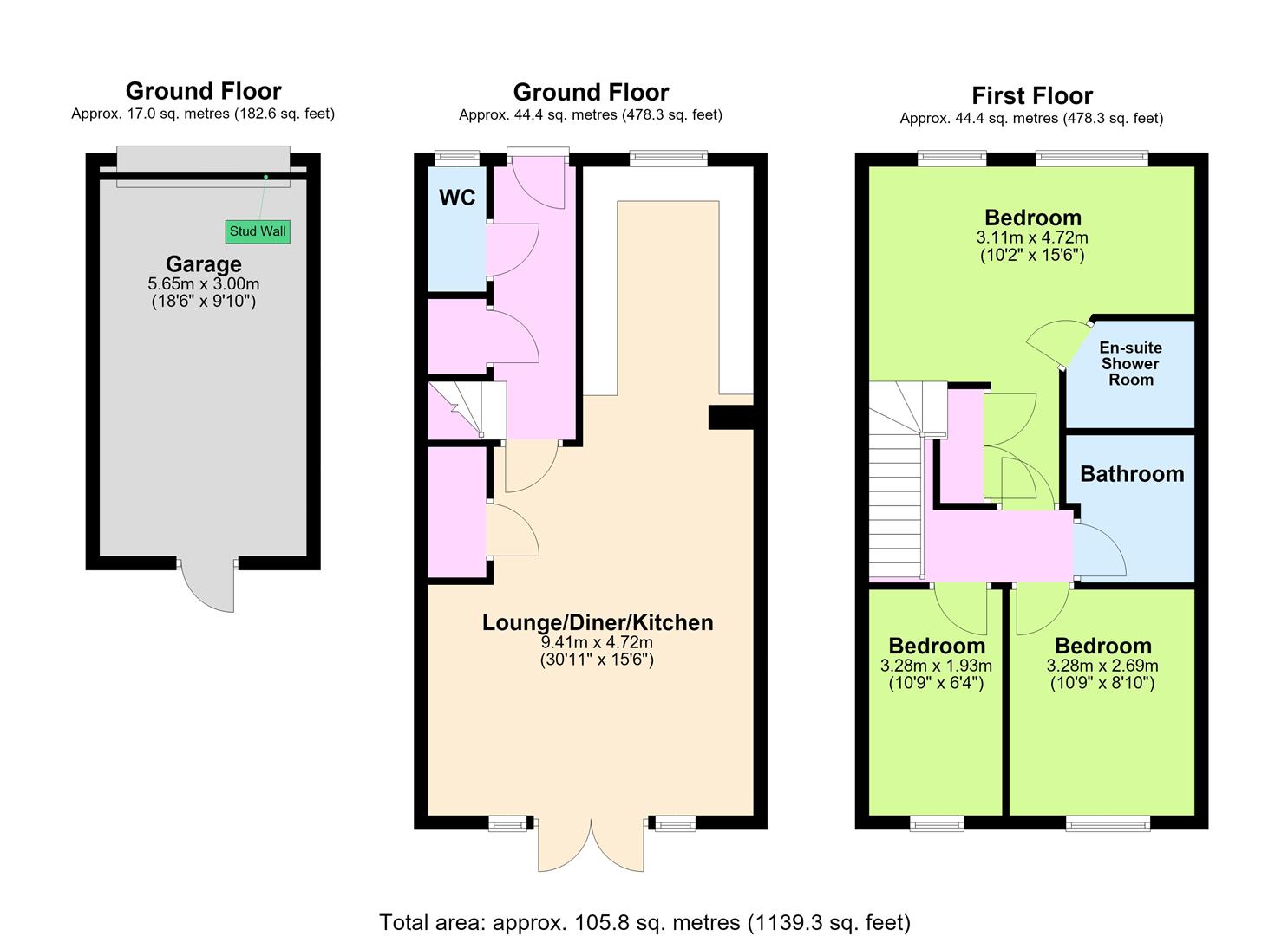8, Sunflower Street, Worthing floorplan