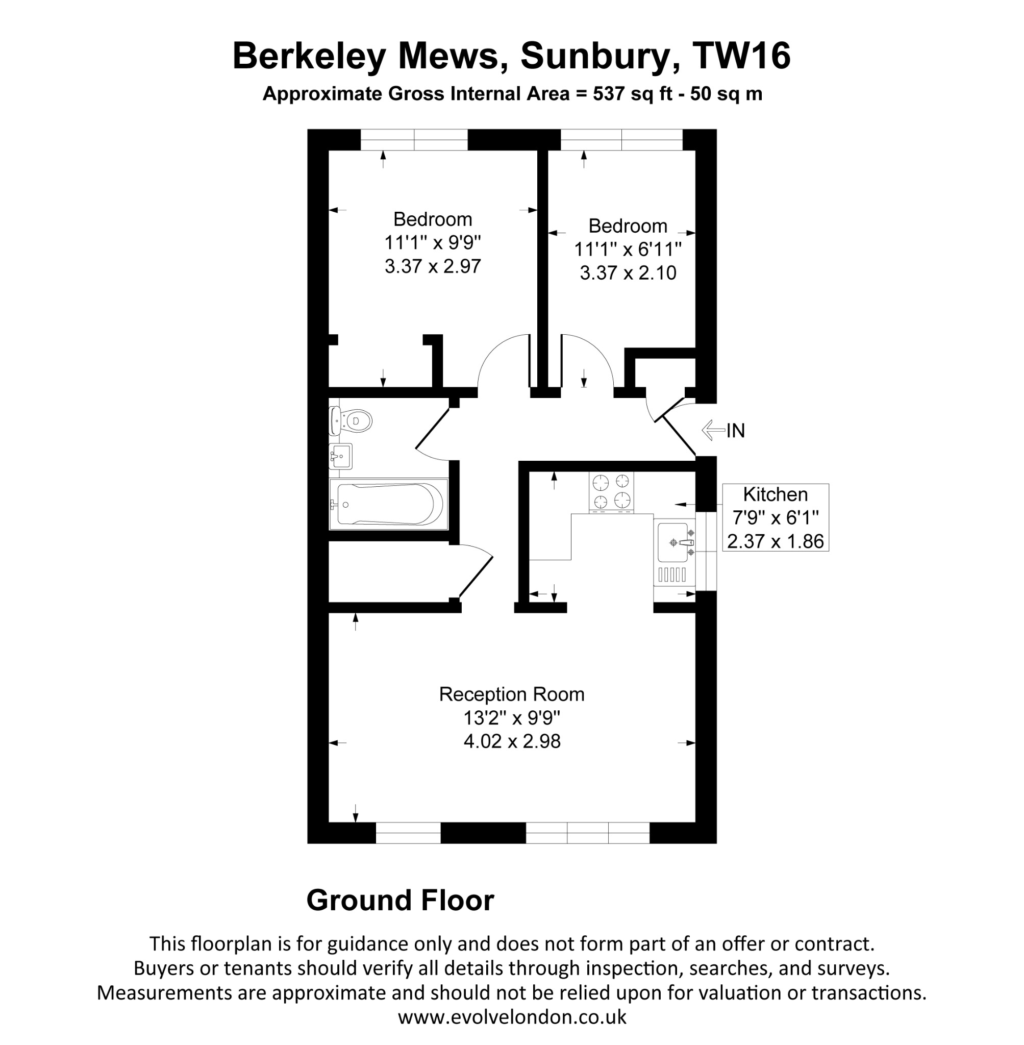 5 Berkeley Mews, Thames Street, Lower Sunbury floorplan
