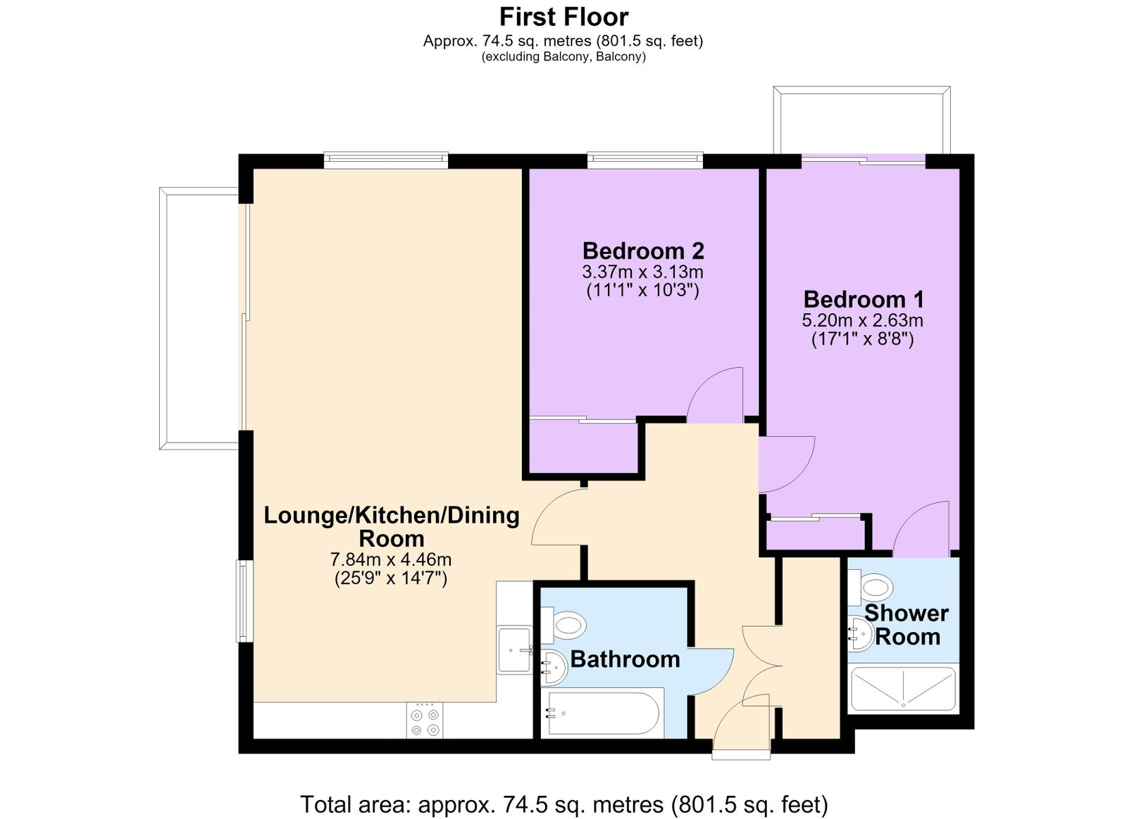 38,Apartment 20, Ryland Street, Birmingham floorplan