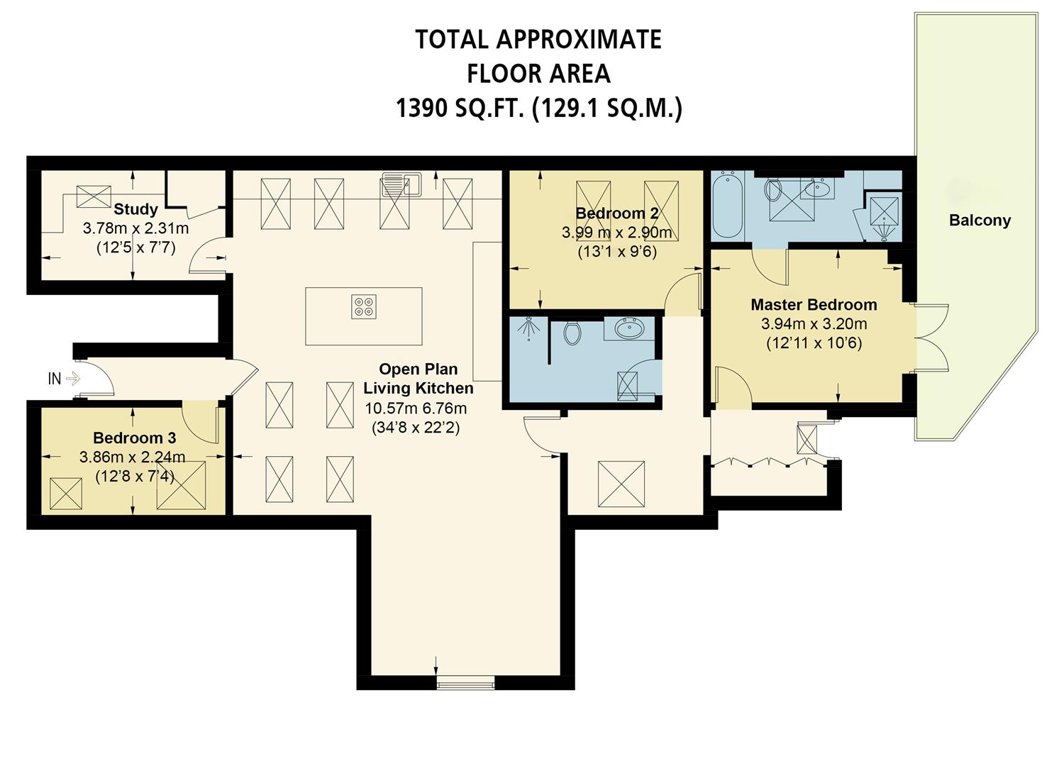 Flat 11, Chapel West, 58 Scotland Street, Sheffield floorplan