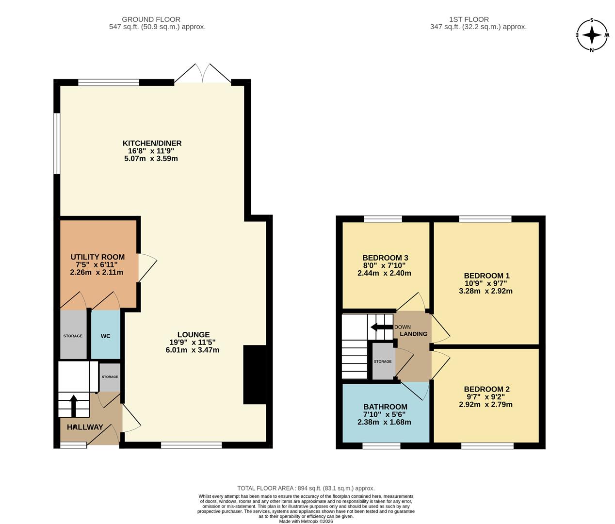 9, Min Y Don, Abergele floorplan