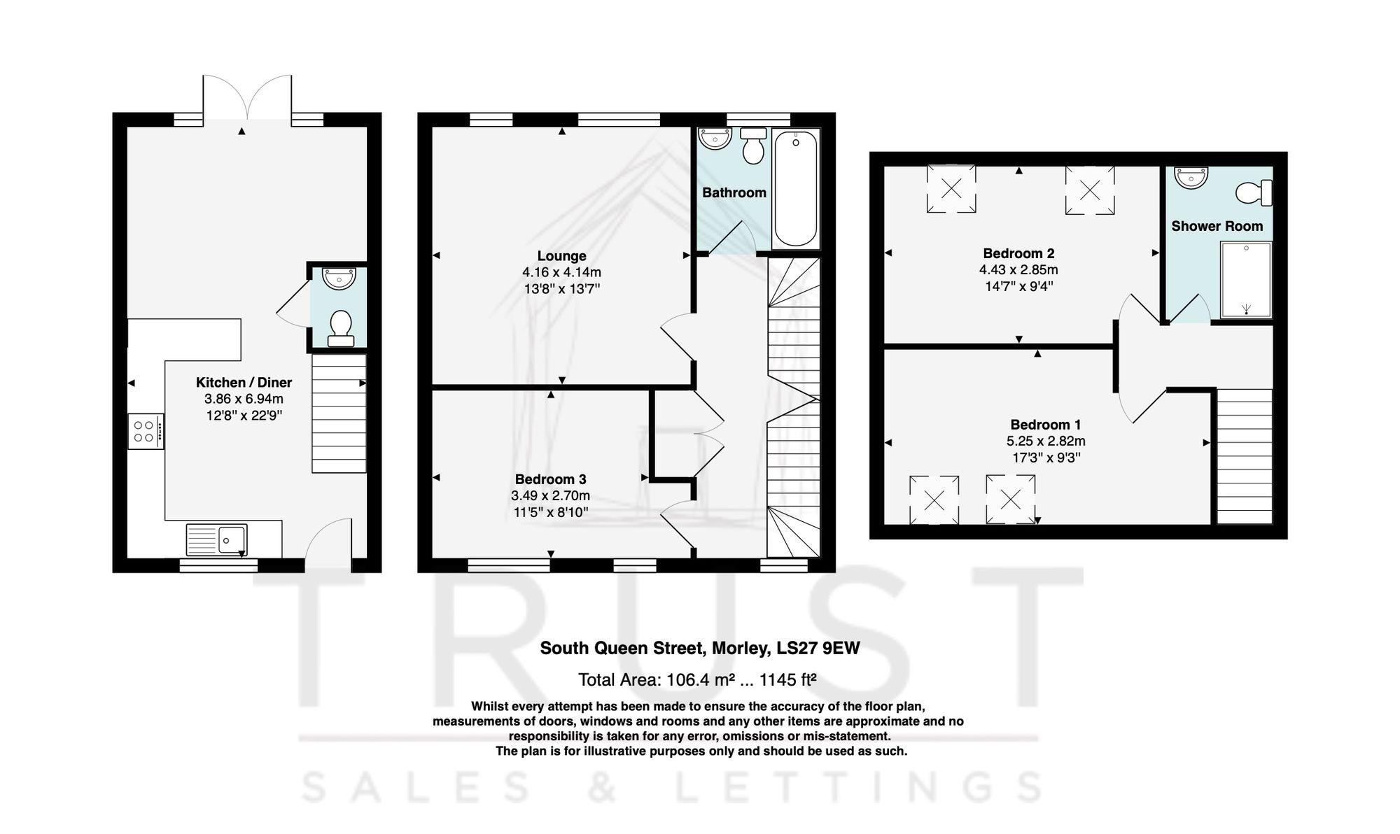 3 South Queen Street, Leeds floorplan