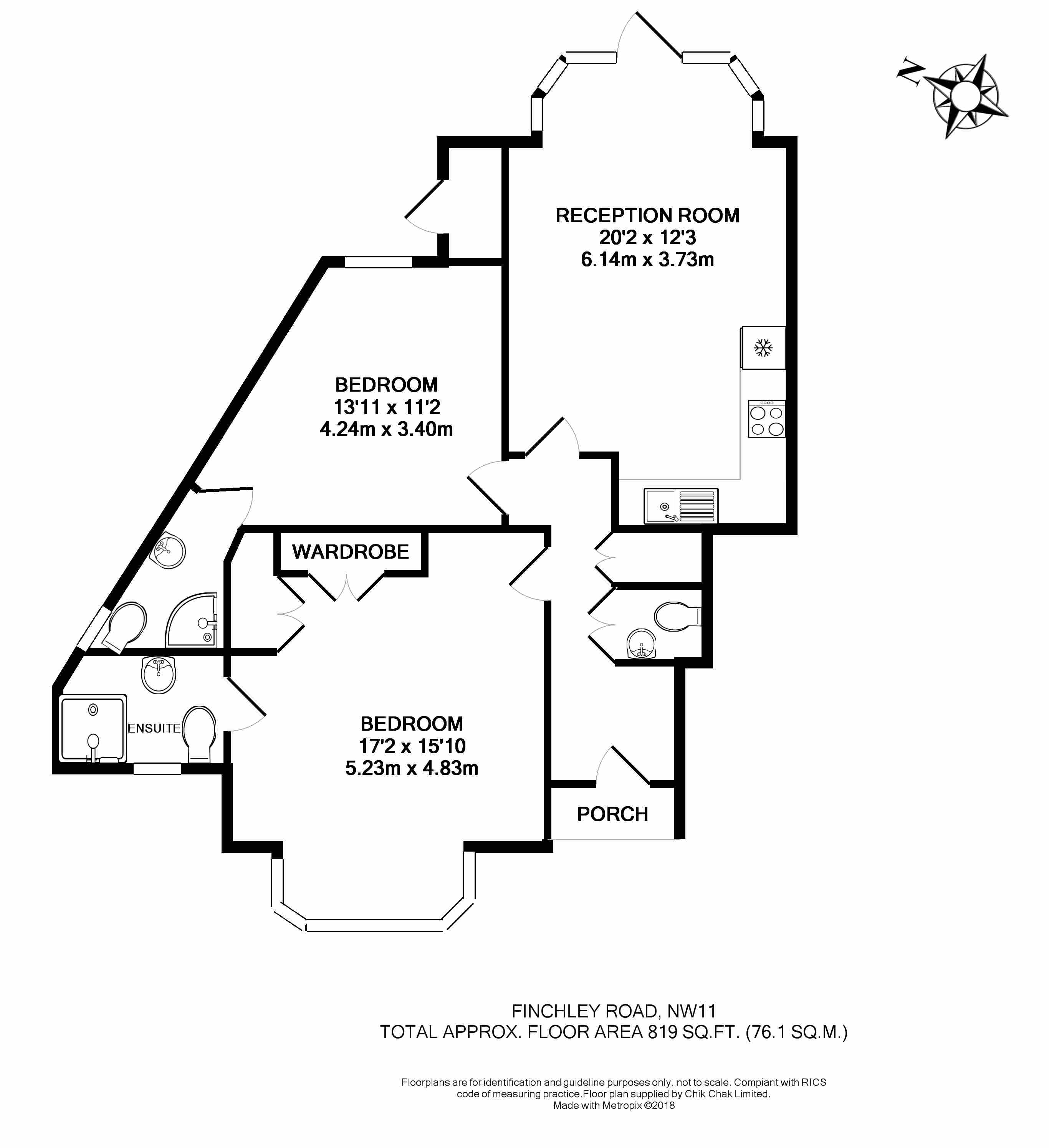 2 Bedrooms Flat to rent in Finchley Road, London NW11