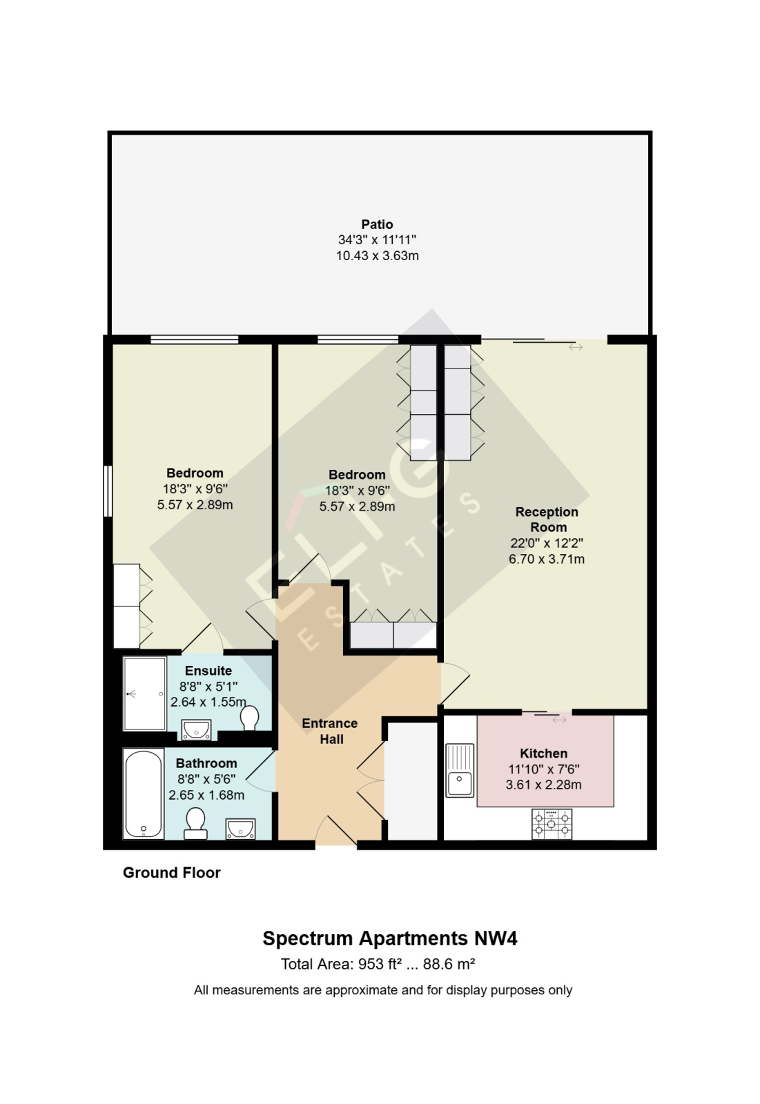 Spectrum Apartments, 90 Hillview Gardens, London floorplan