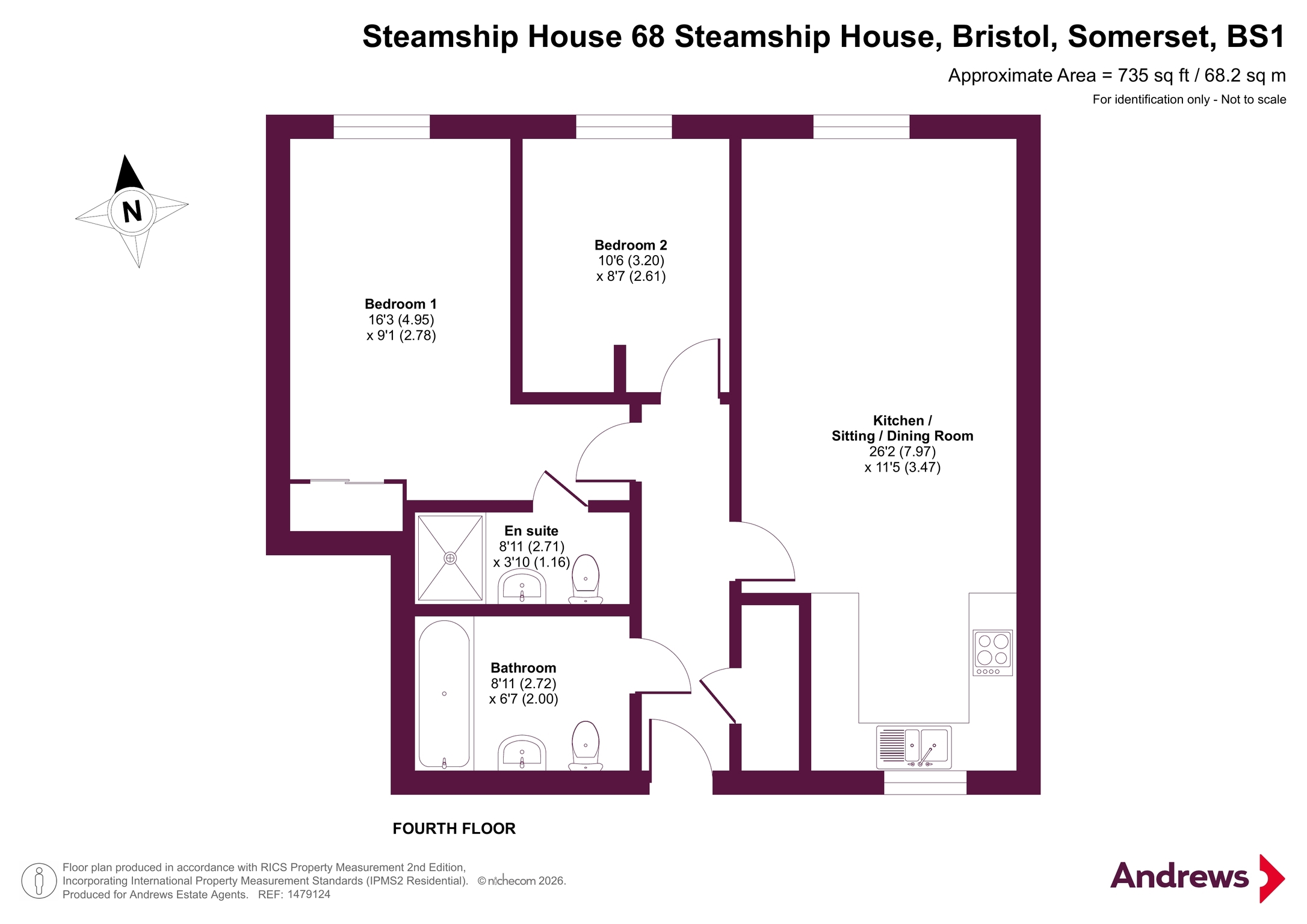 Flat 68, Steamship House, 68, Steamship House, Somerset floorplan