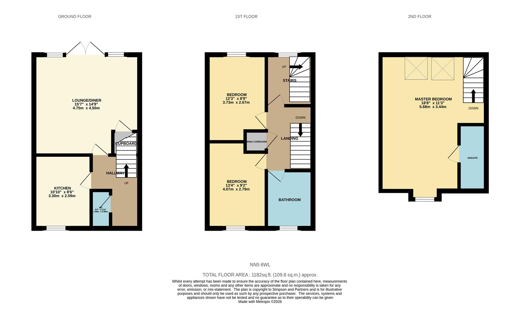 7, Irons Road, Northampton floorplan