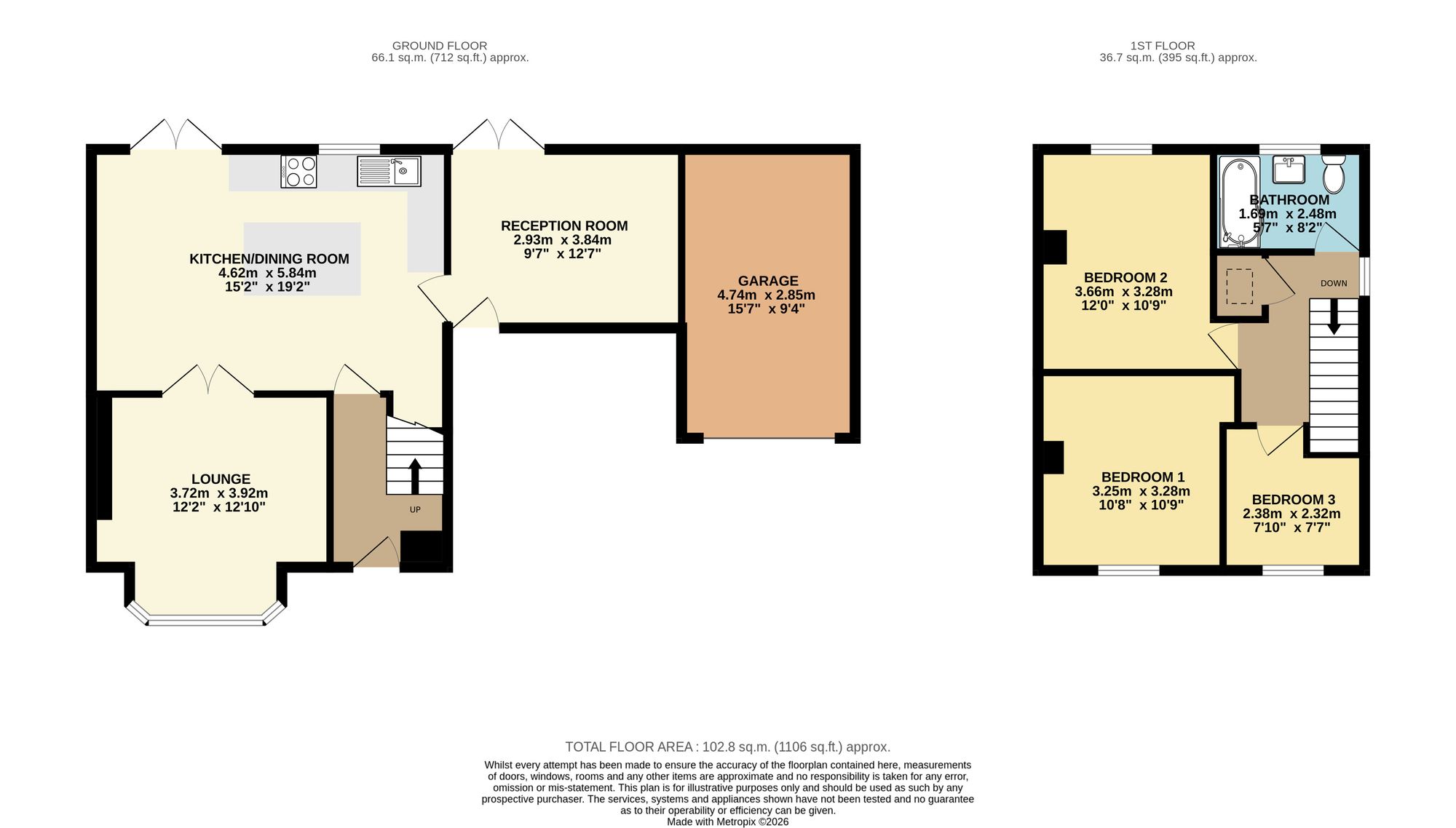 72 Curbar Curve, Chesterfield floorplan