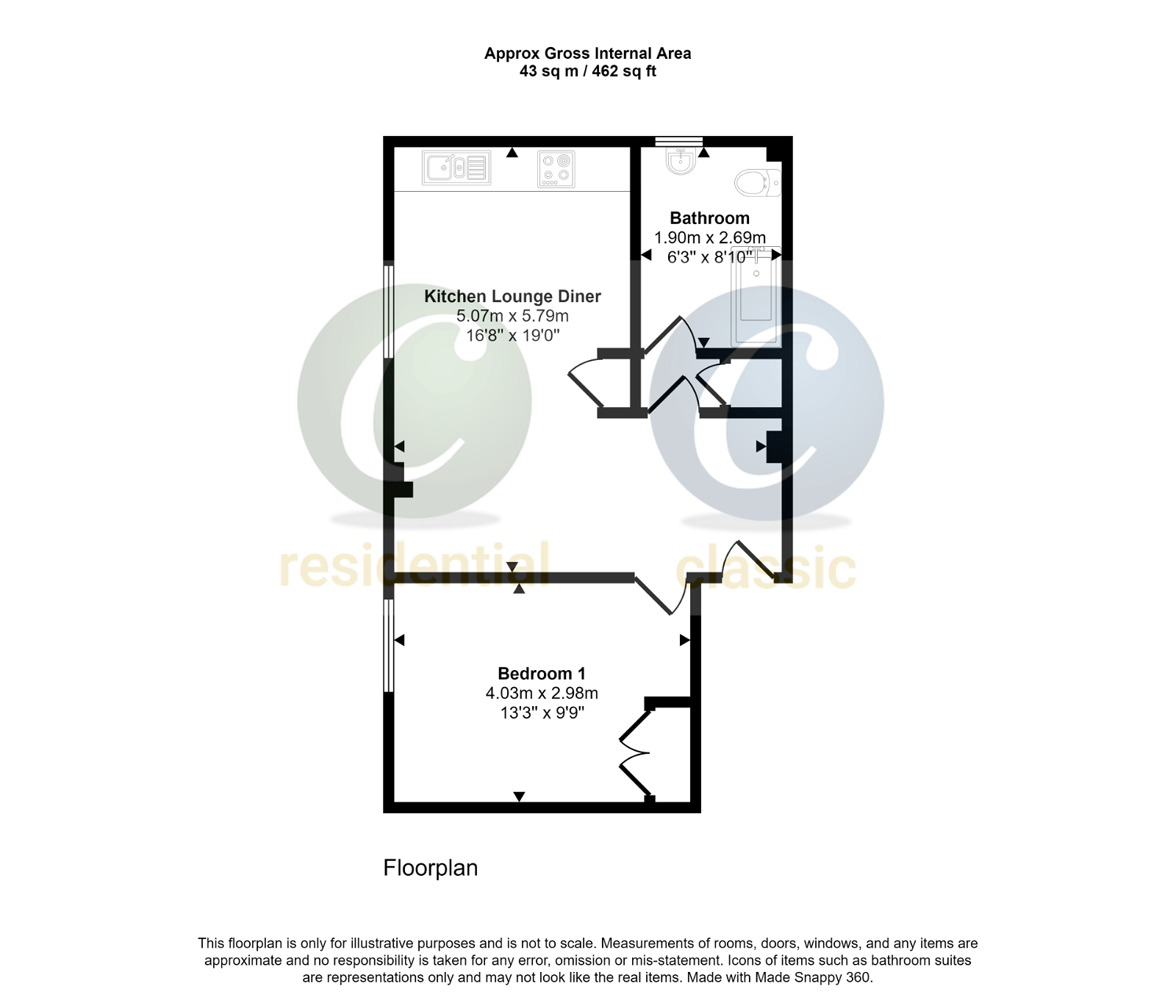 Brewery Street, Rugeley WS15, 1 bedroom flat for sale 64561066