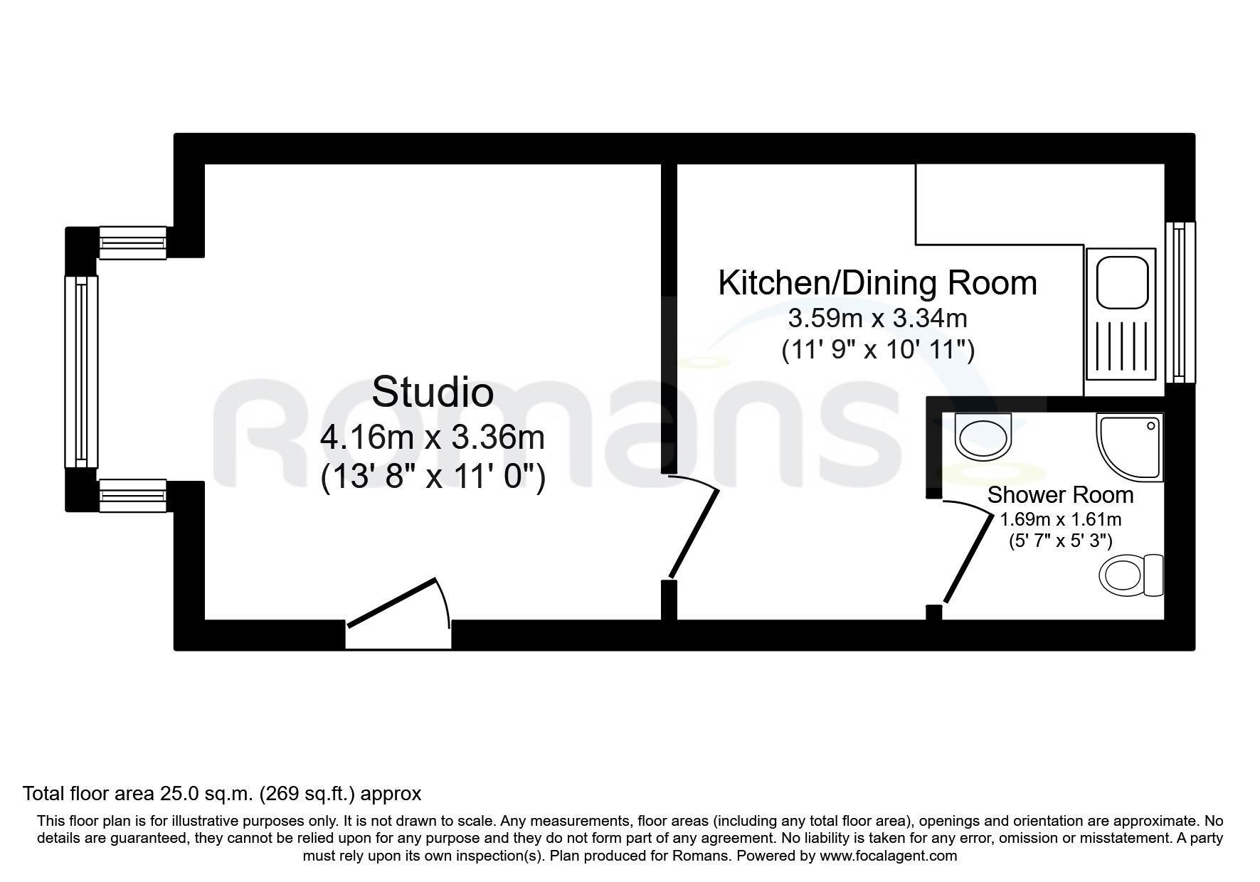Studio, Hermon, Bracknell floorplan