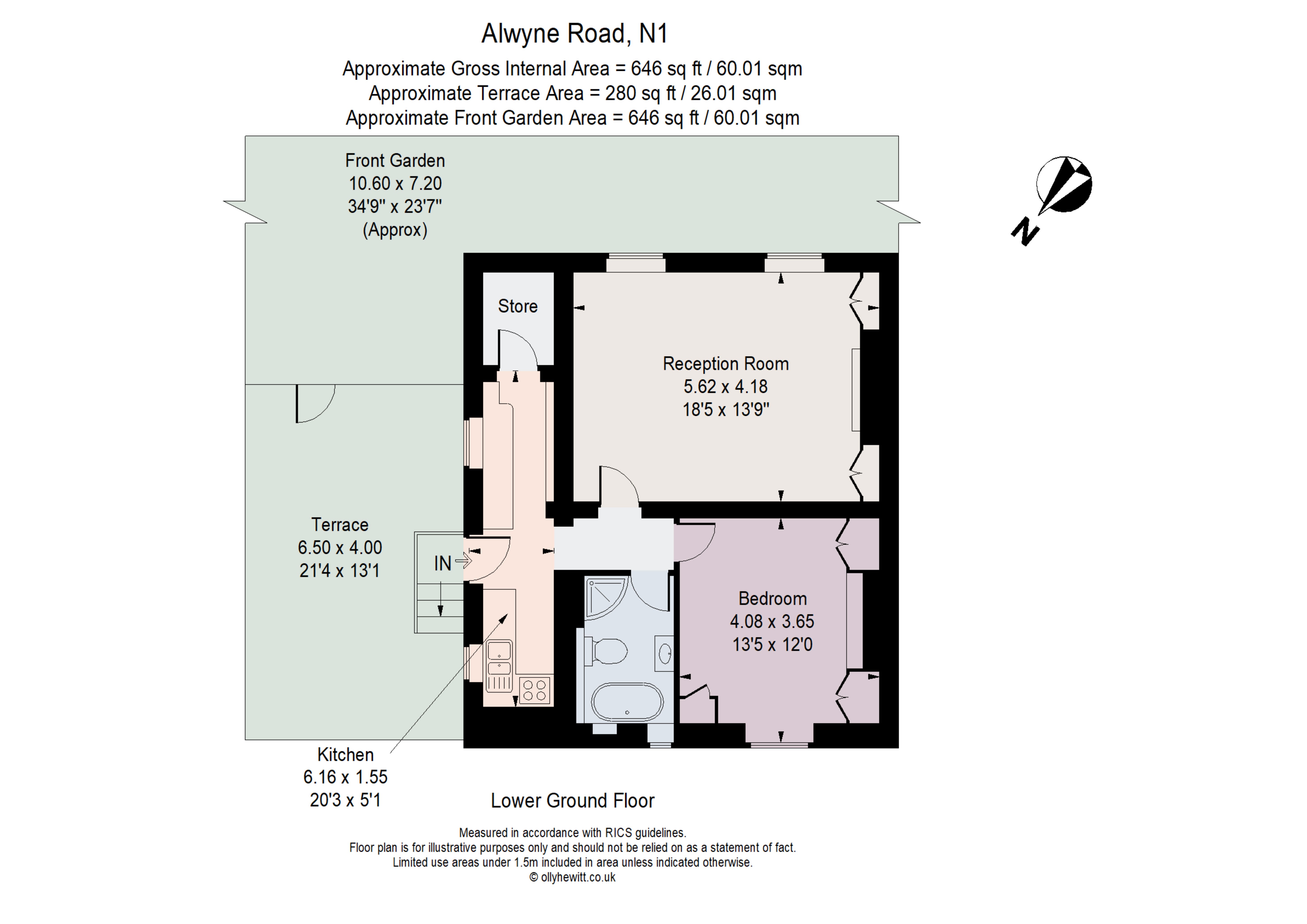 2A, Alwyne Road, London floorplan