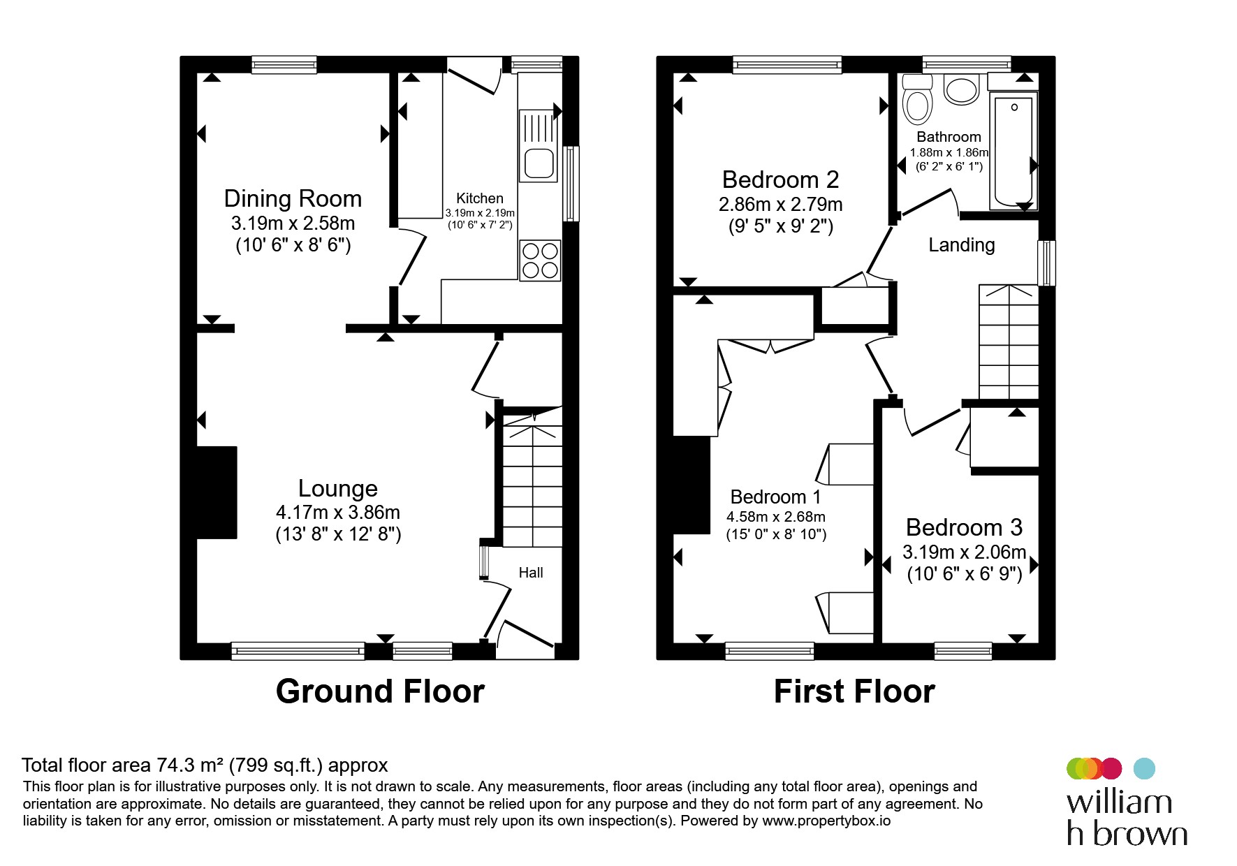 54, Windsor Rise, Sheffield floorplan