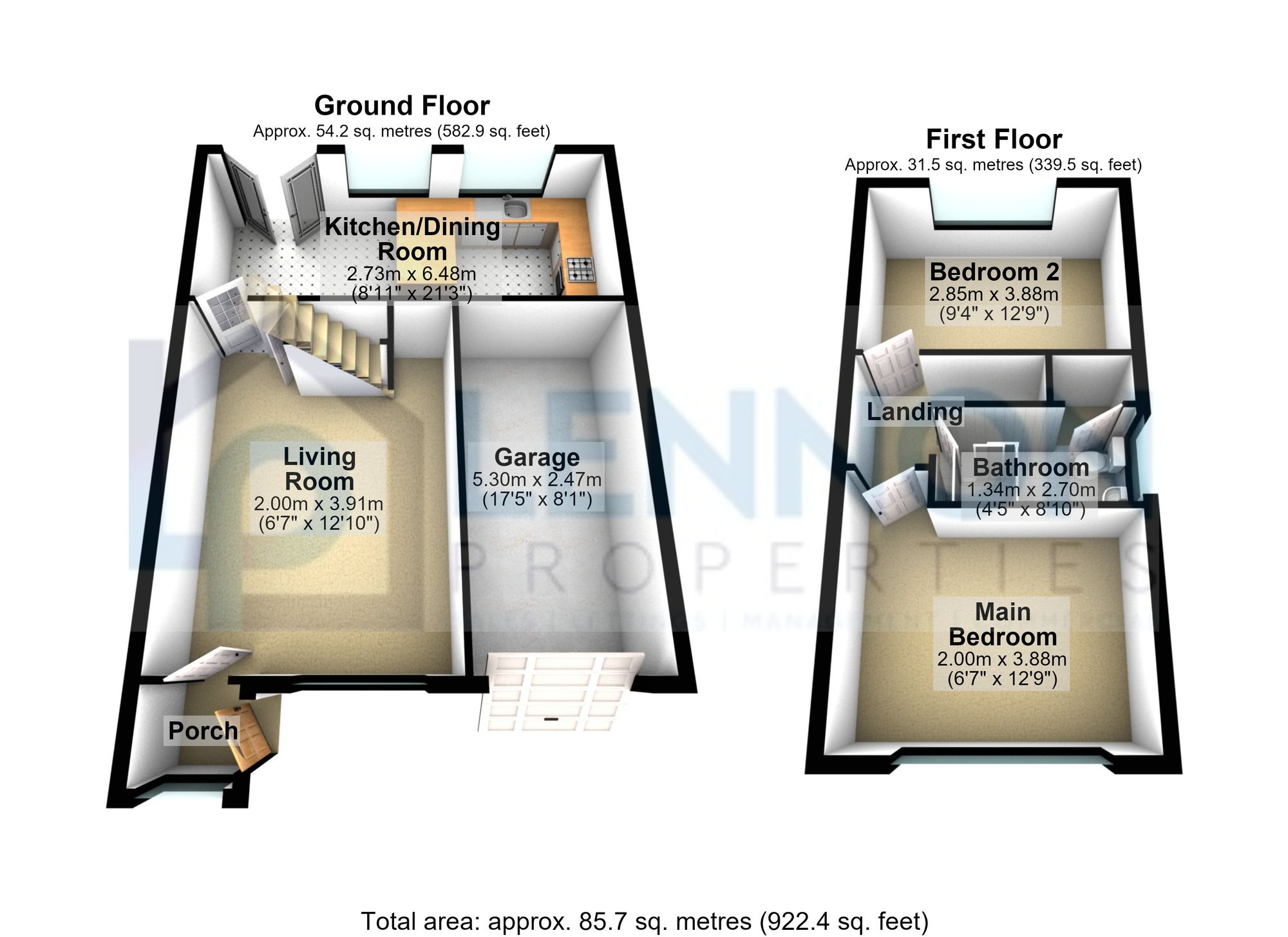 99 Burnside, Ashington floorplan