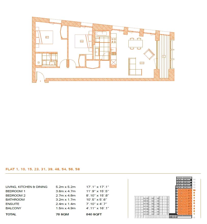Flat 15,, Parkhaus, London floorplan