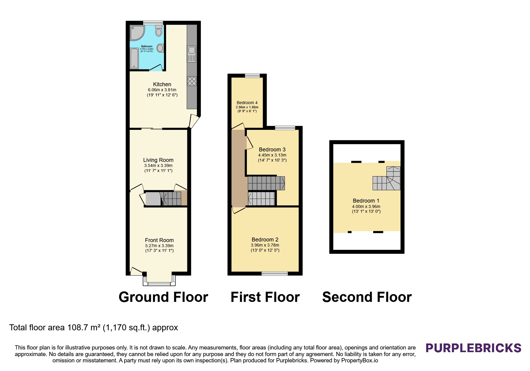 127, Palace Road, Birmingham floorplan