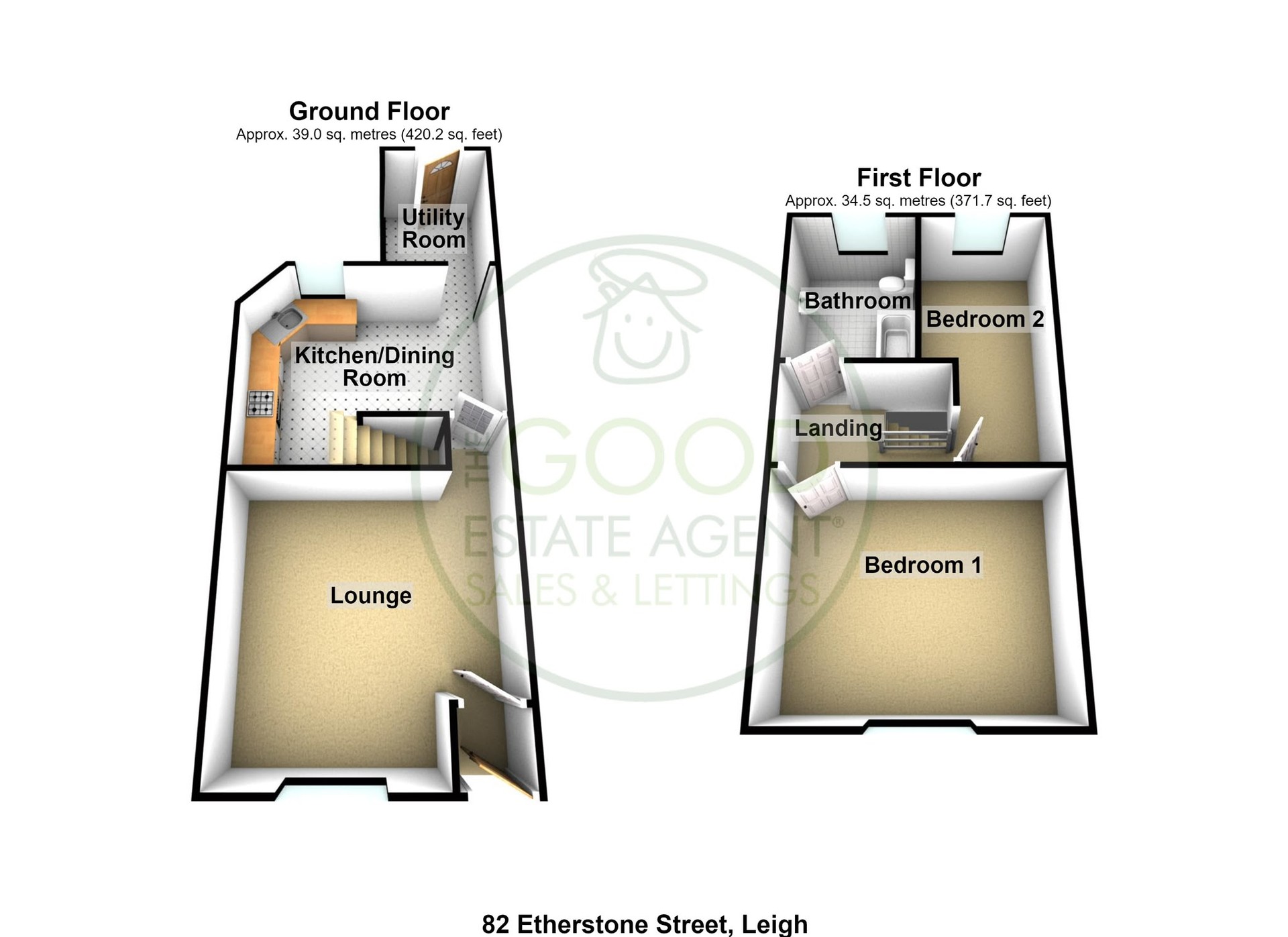 82, Etherstone Street, Leigh floorplan