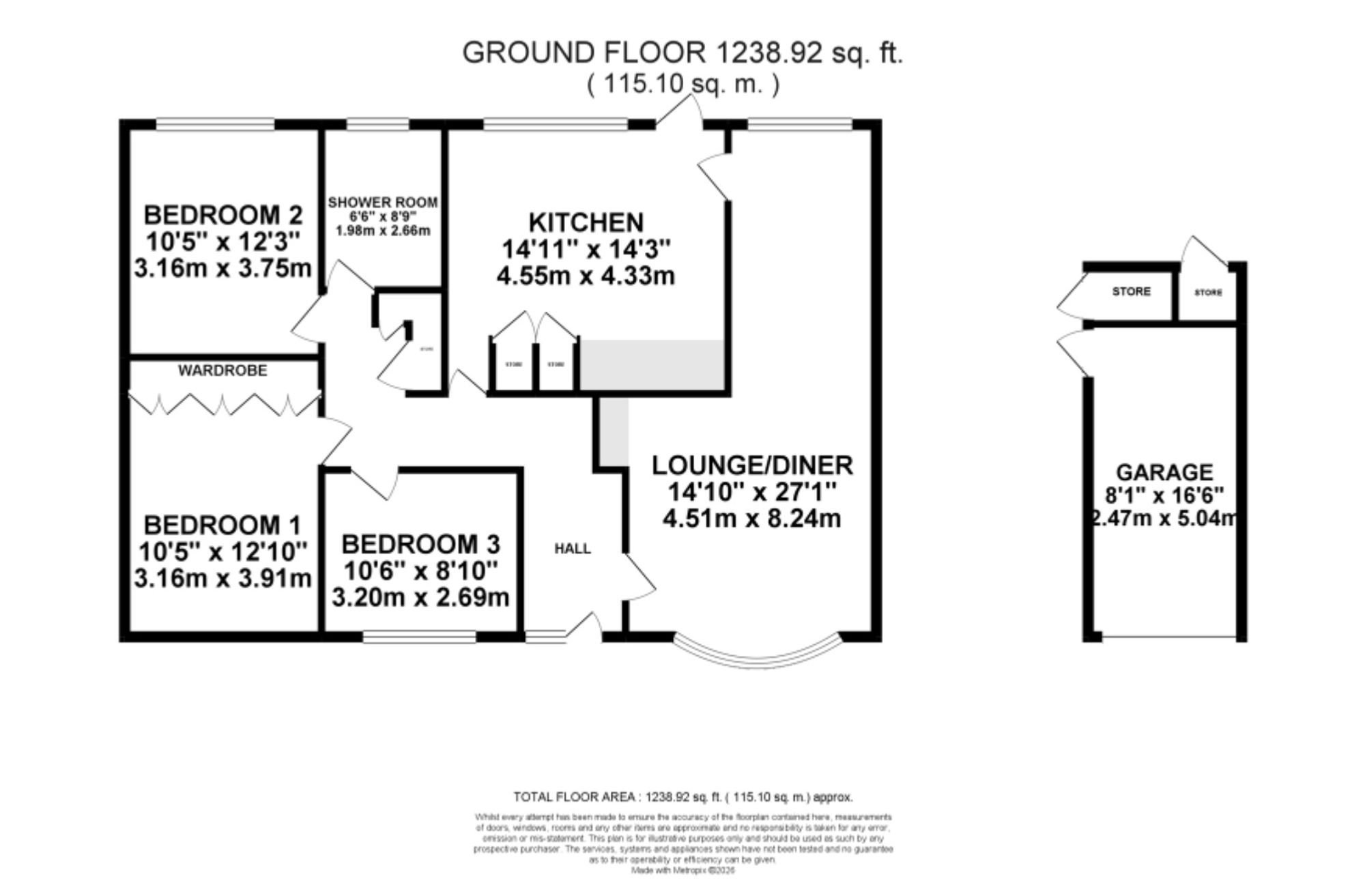 12 Ash Rise, Stafford floorplan