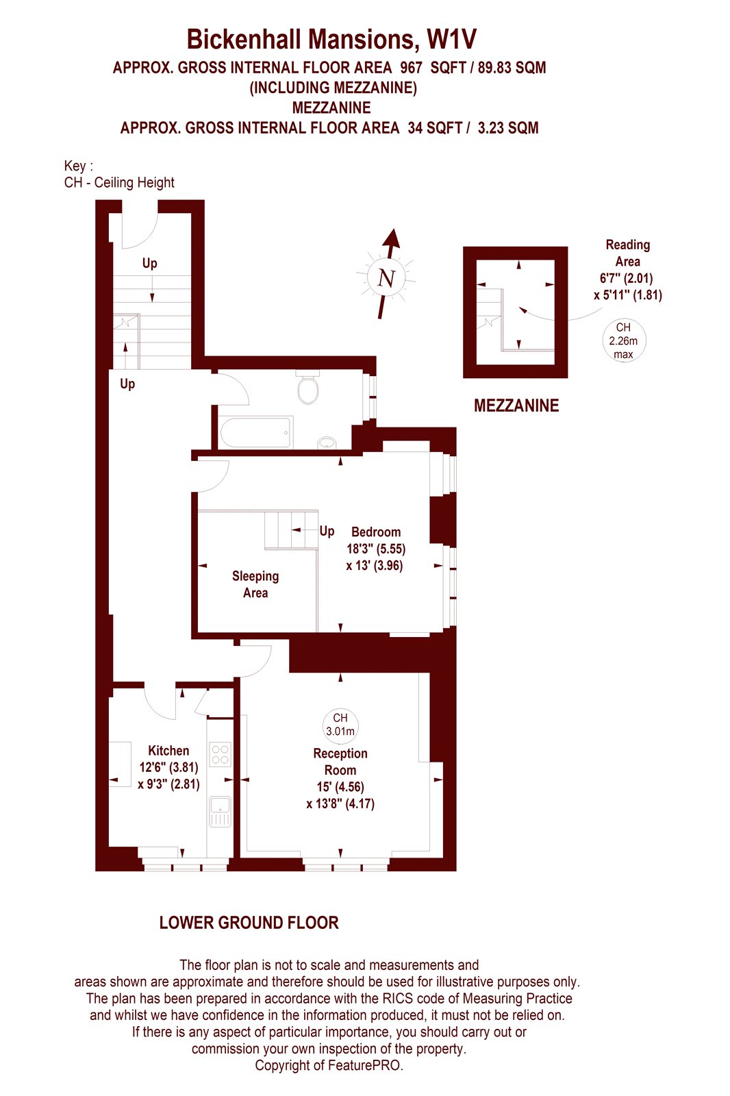 1 Bedrooms Flat for sale in Bickenhall Mansions, Bickenhall Street, London W1U