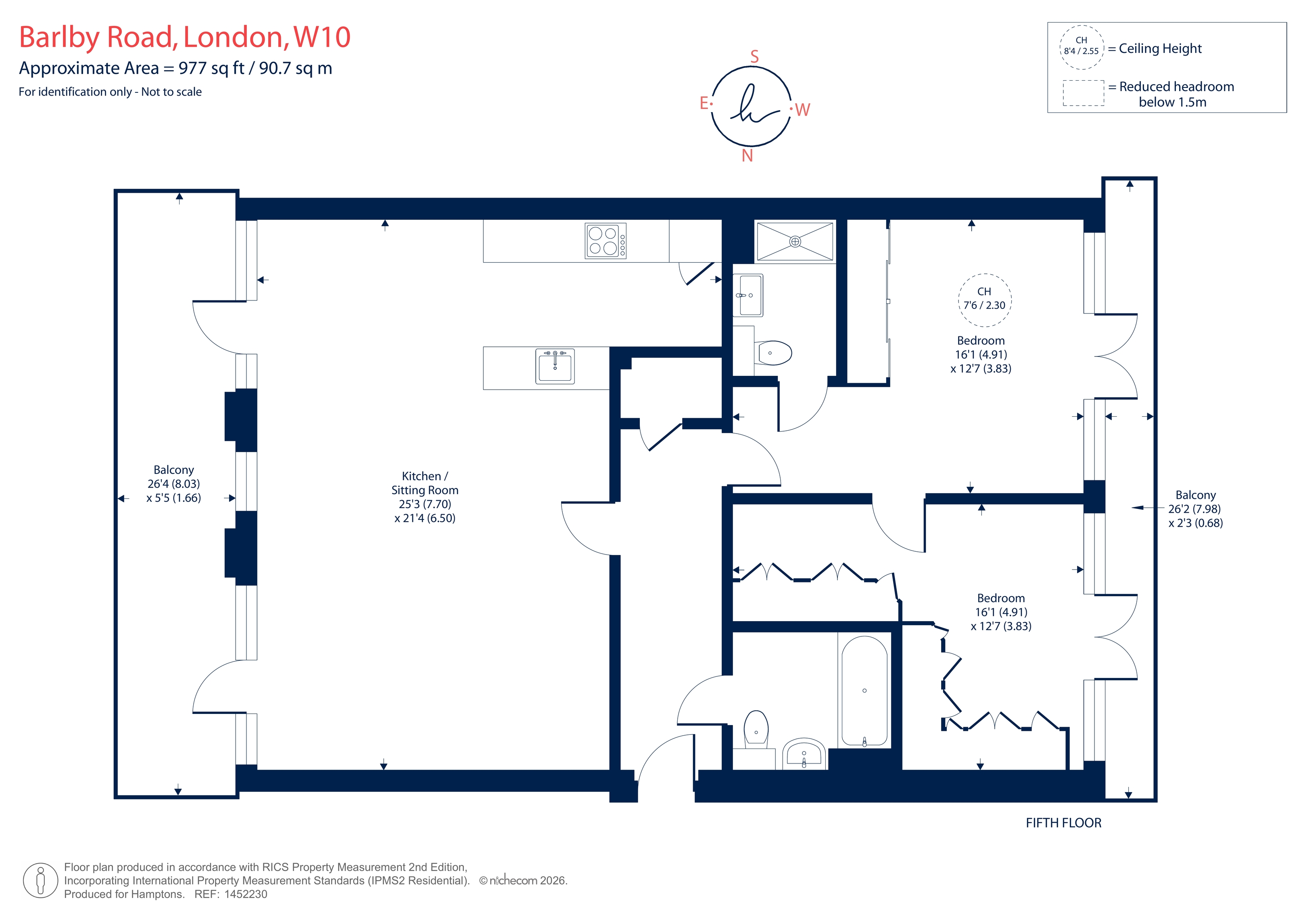 Flat 46, The Ink Building, 130 Barlby Road, London floorplan
