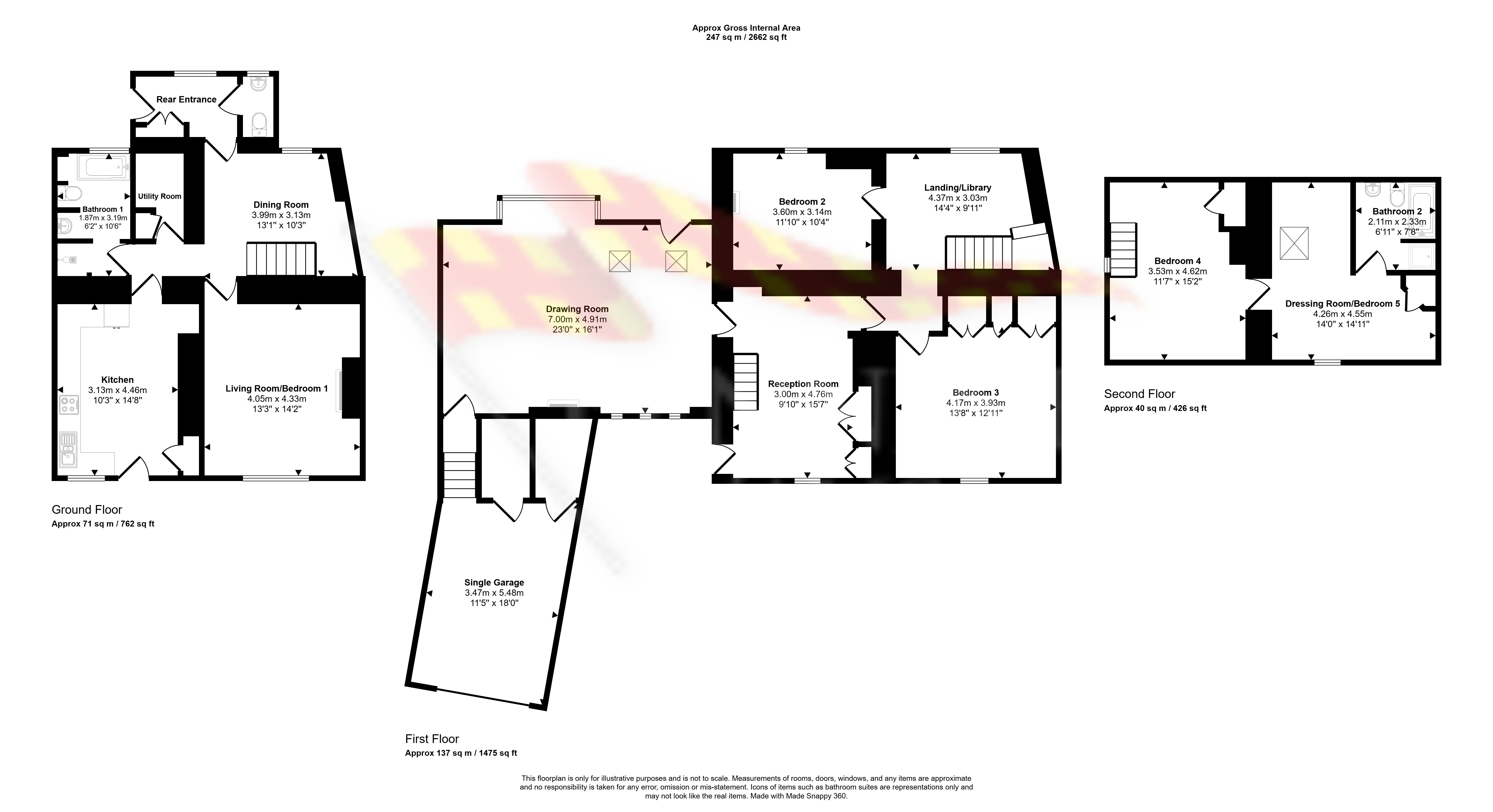1 High Beldy Cottages, Garrigill floorplan