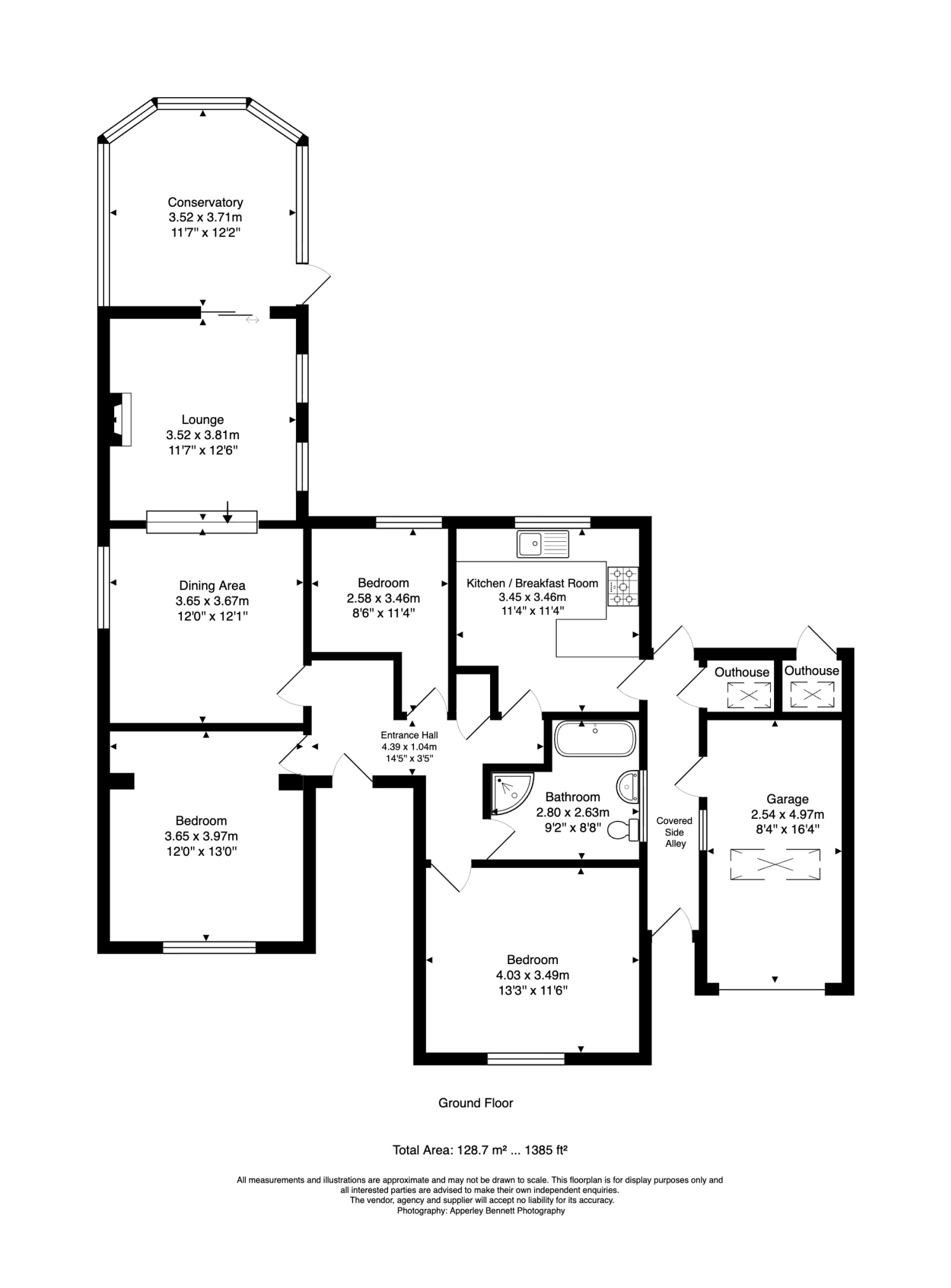 3, Grasmere Road, Wigston floorplan