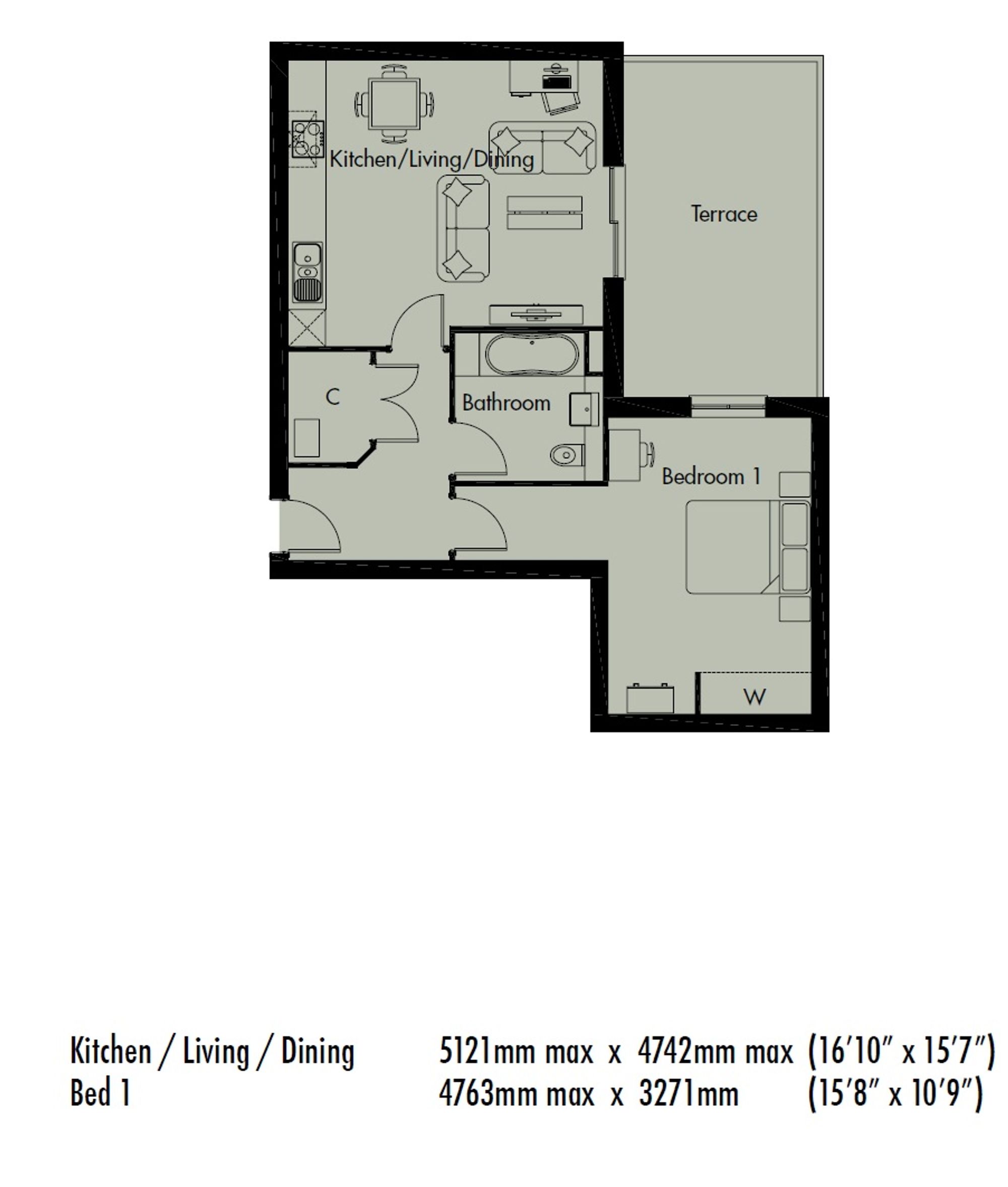 Flat 38, Brecon Lodge, West Drayton floorplan