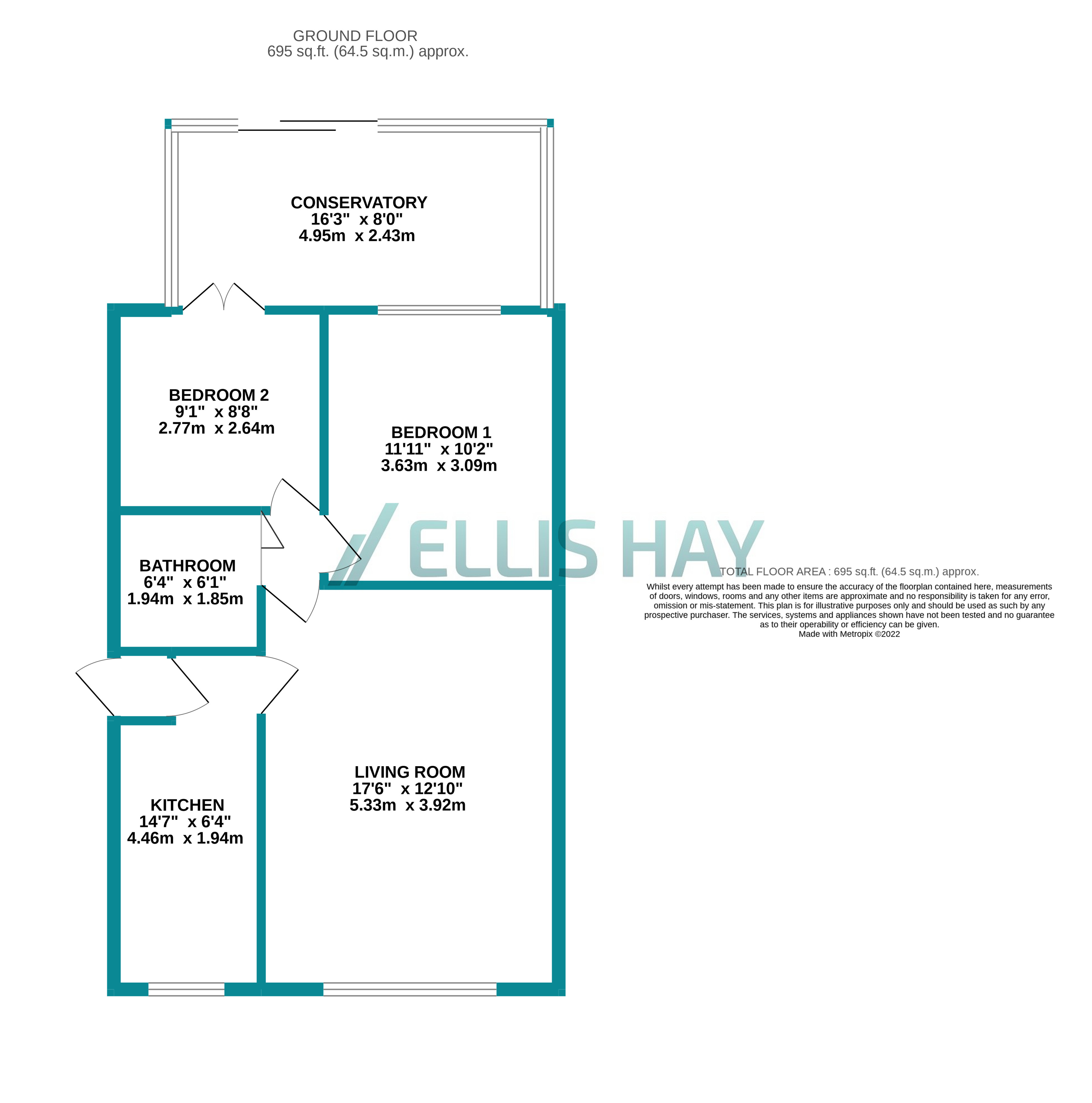 Sea View Drive, Scarborough YO11, 2 bedroom semidetached bungalow for