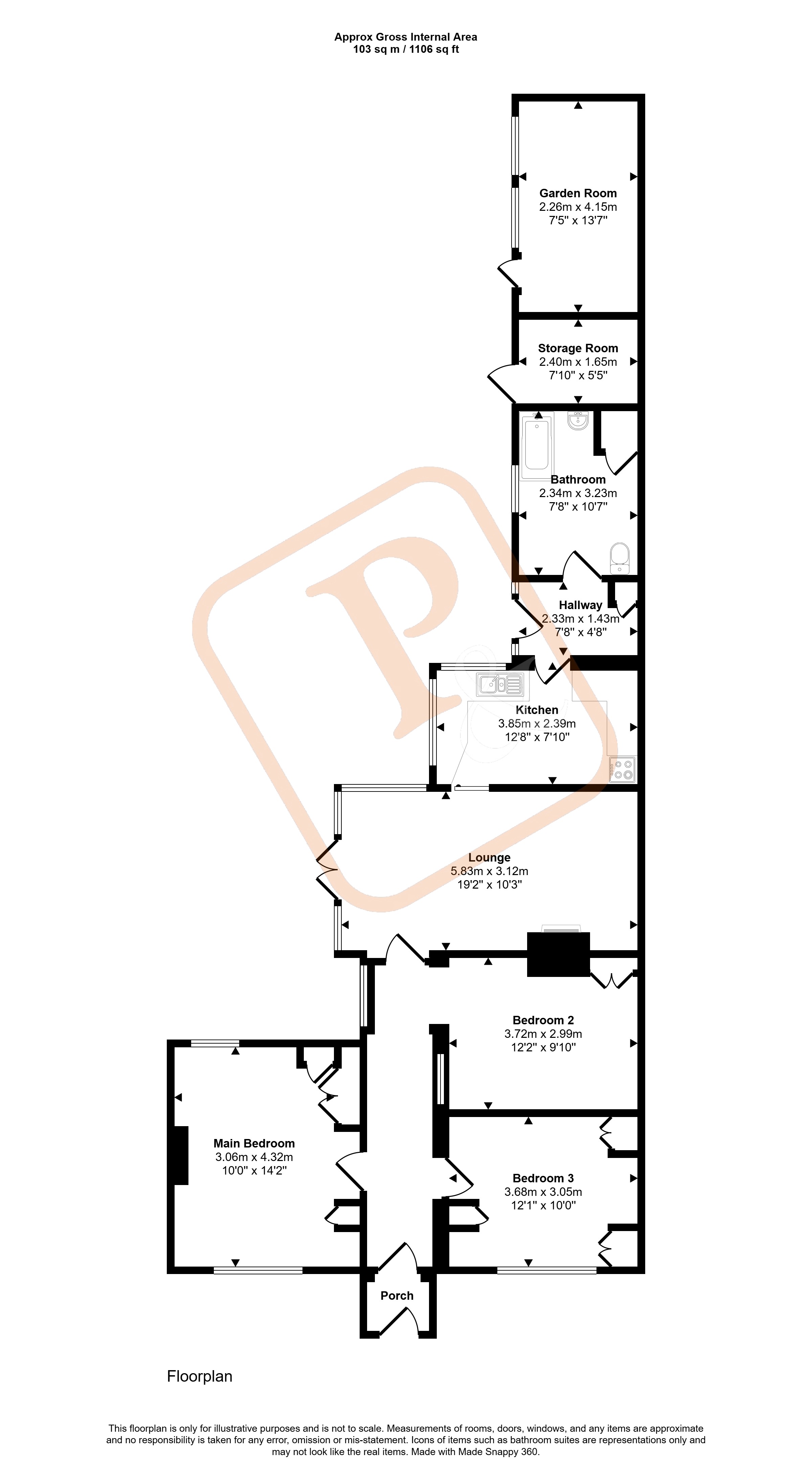 7, Three Crowns Road, Essex floorplan
