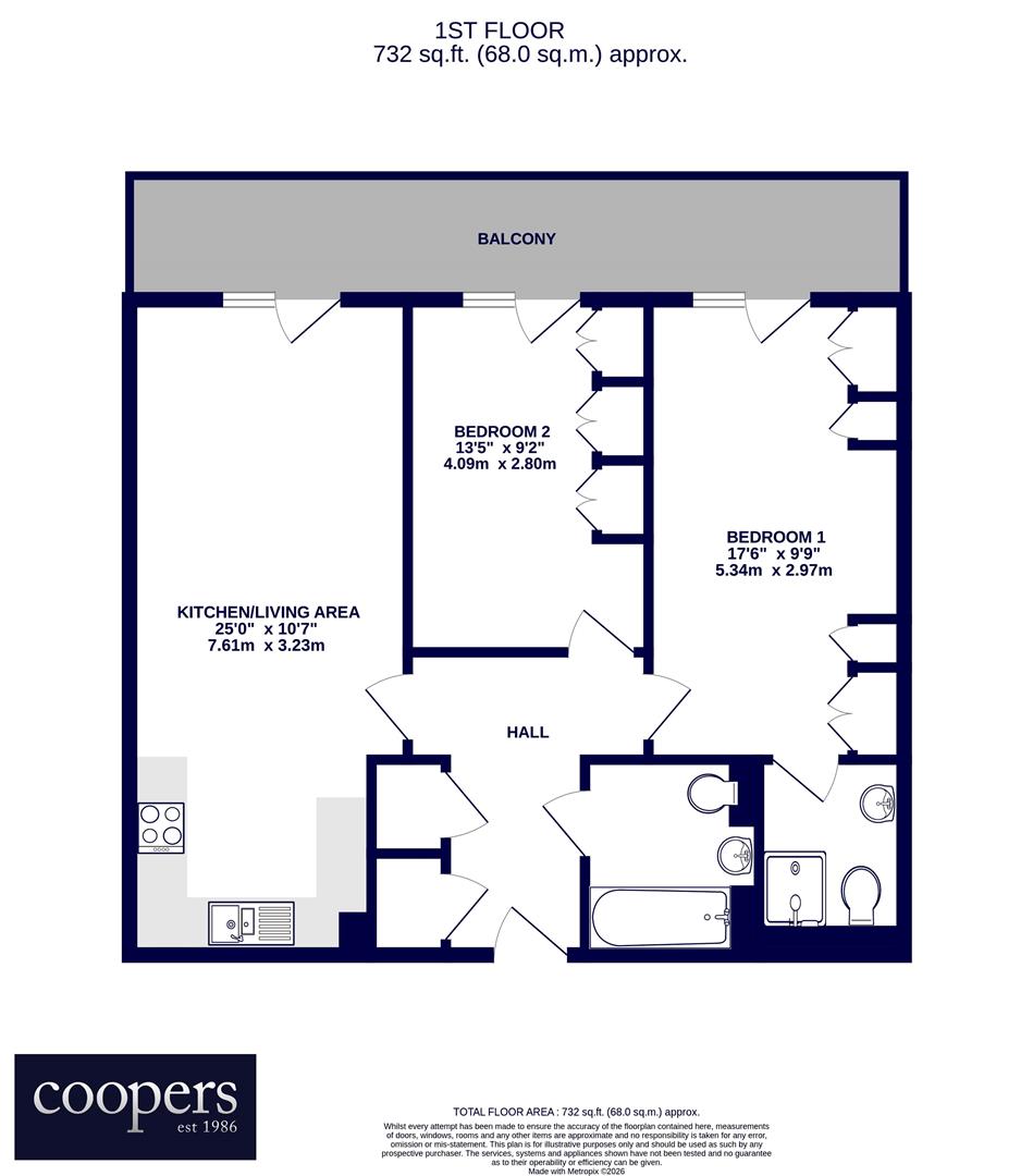 Flat 3 Hampstead House, 2 Spring Promenade, West Drayton floorplan