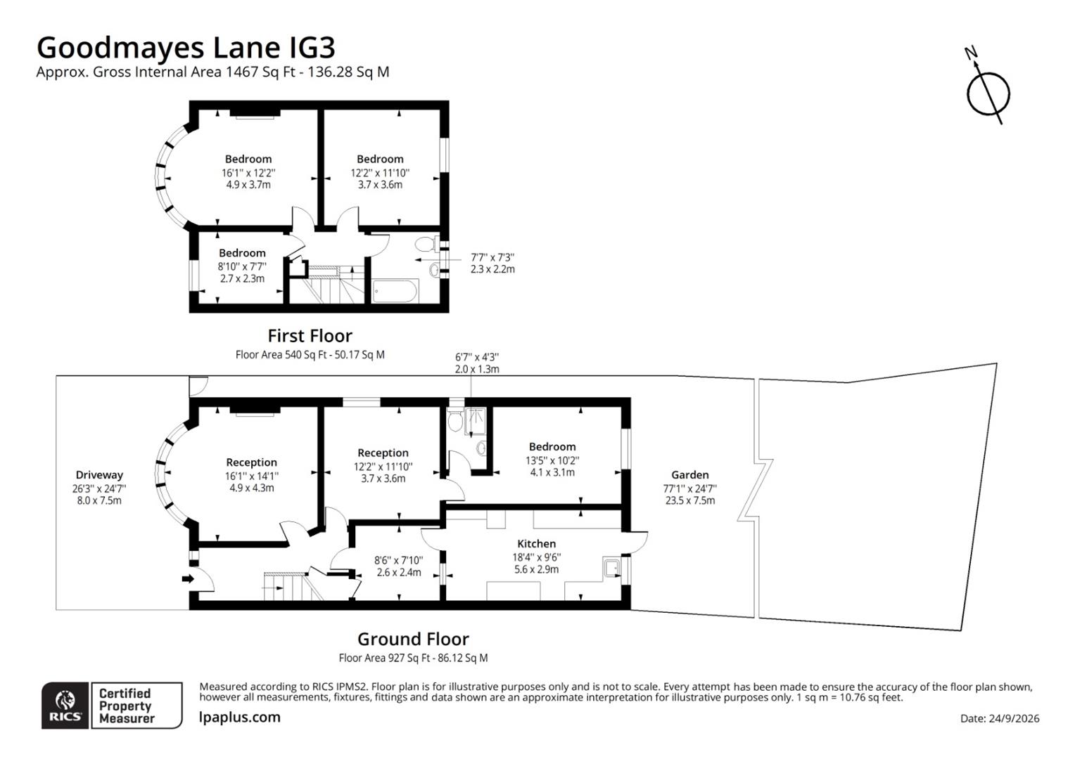 89,, Goodmayes Lane, Ilford floorplan