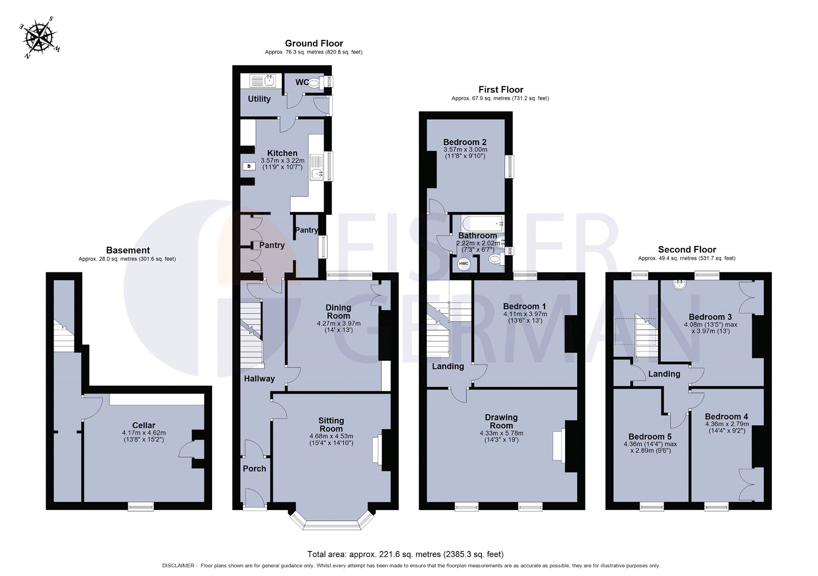 Britannia Square, Worcester WR1, 5 bedroom terraced house for sale