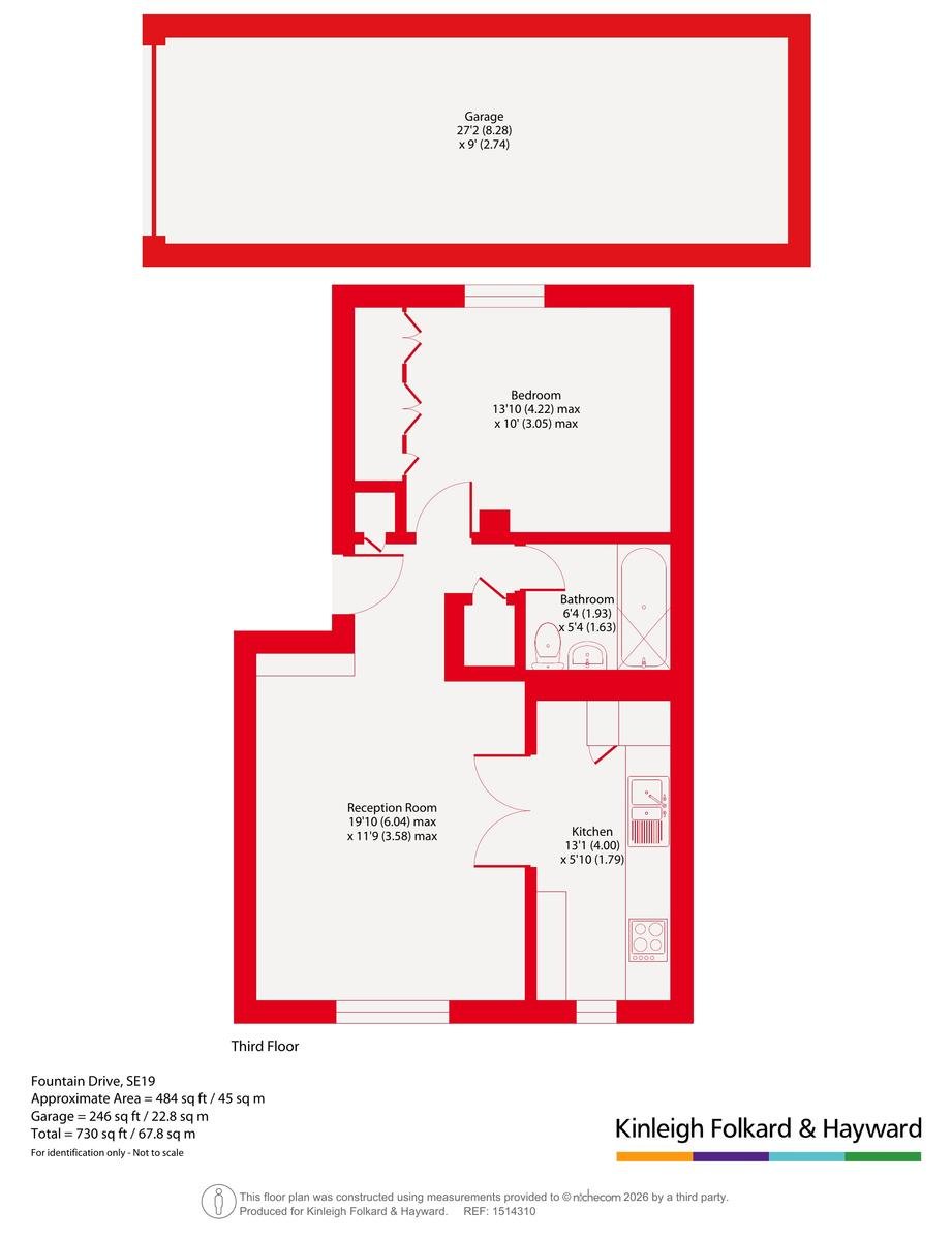 Flat 36, Hogarth Court,, Fountain Drive, London floorplan