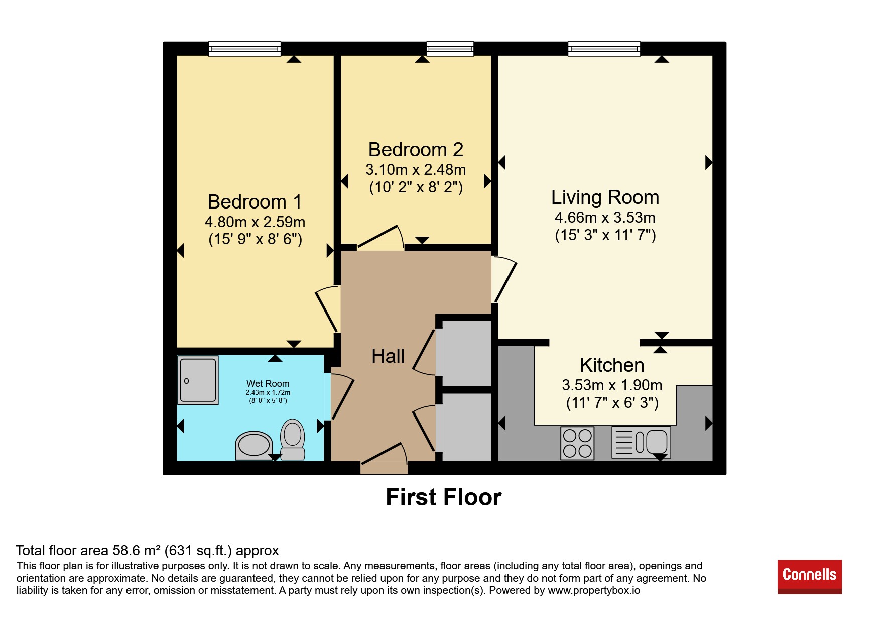18, Archers Court, Elmside Walk, Hitchin floorplan
